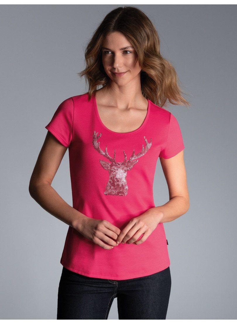 Trigema T-shirt TRIGEMA T-shirt glitteredelhert (1-delig)