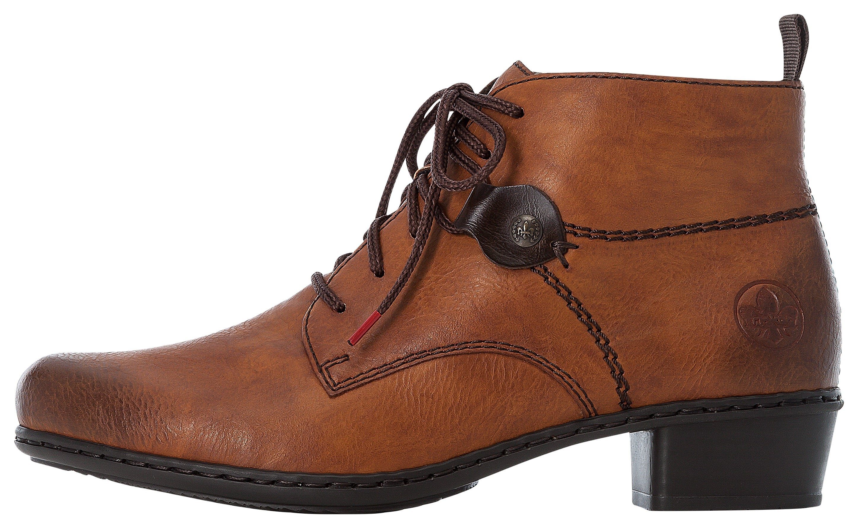 Rieker Veterlaarsjes , veterschoenen, blokhak, in elegante look