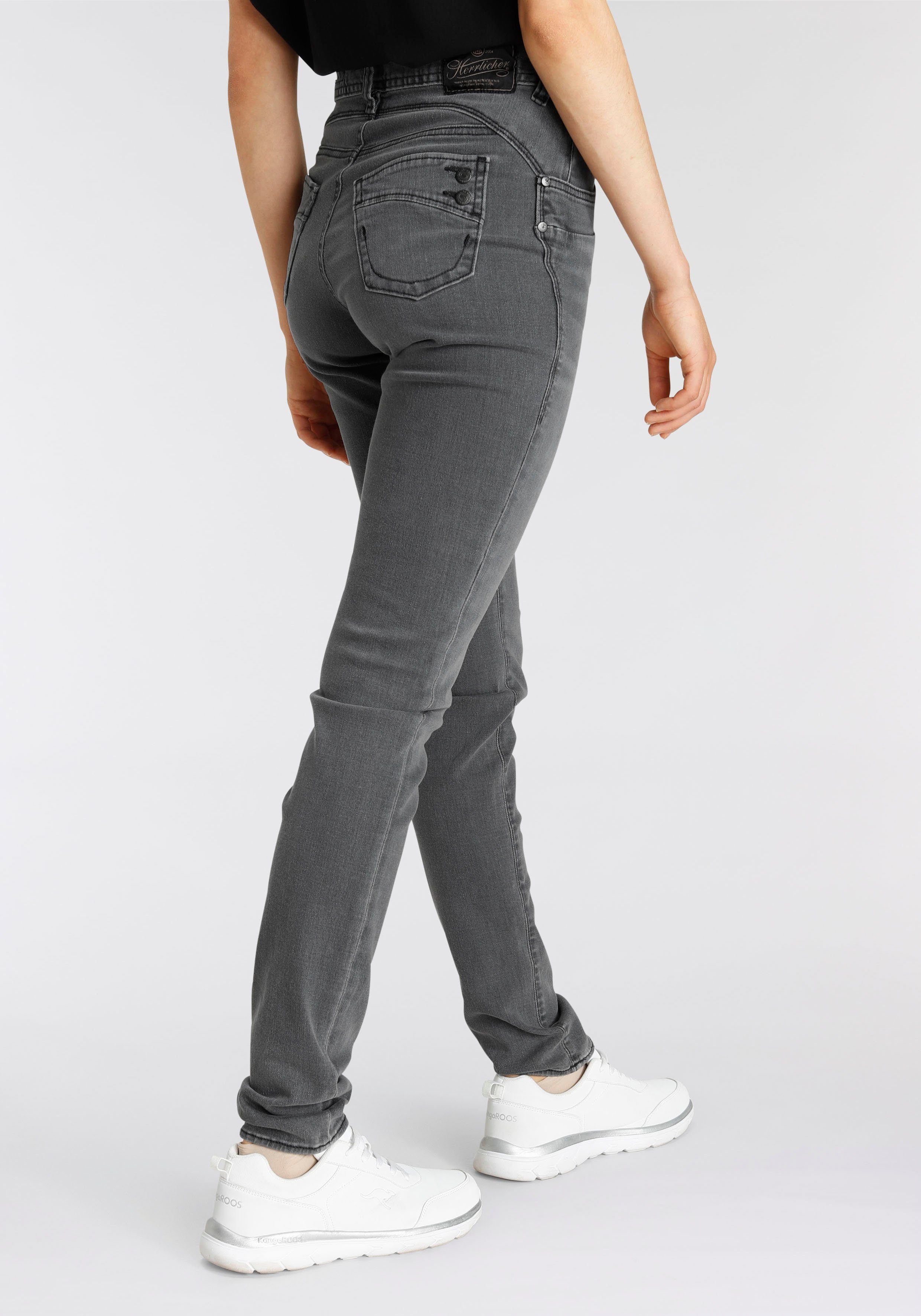 Herrlicher High-waist jeans PIPER HI SLIM ORGANIC DENIM CASHMERE TOUCH milieuvriendelijk dankzij kitotex technologie