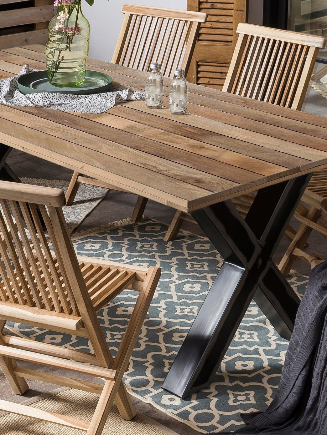 Home affaire Eettafel Aletsch gemaakt van onbehandeld hout, gerecycled steigerhout