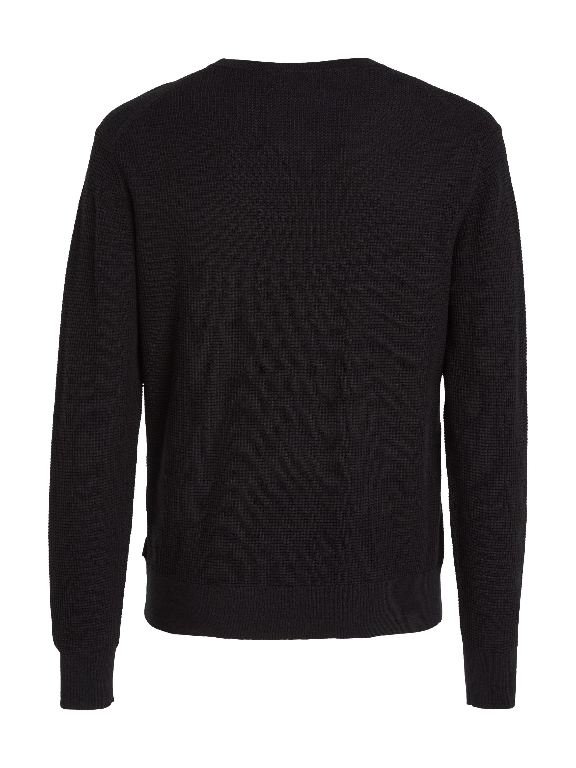 Calvin Klein Trui met ronde hals WAFFLE STRUCTURE SWEATER
