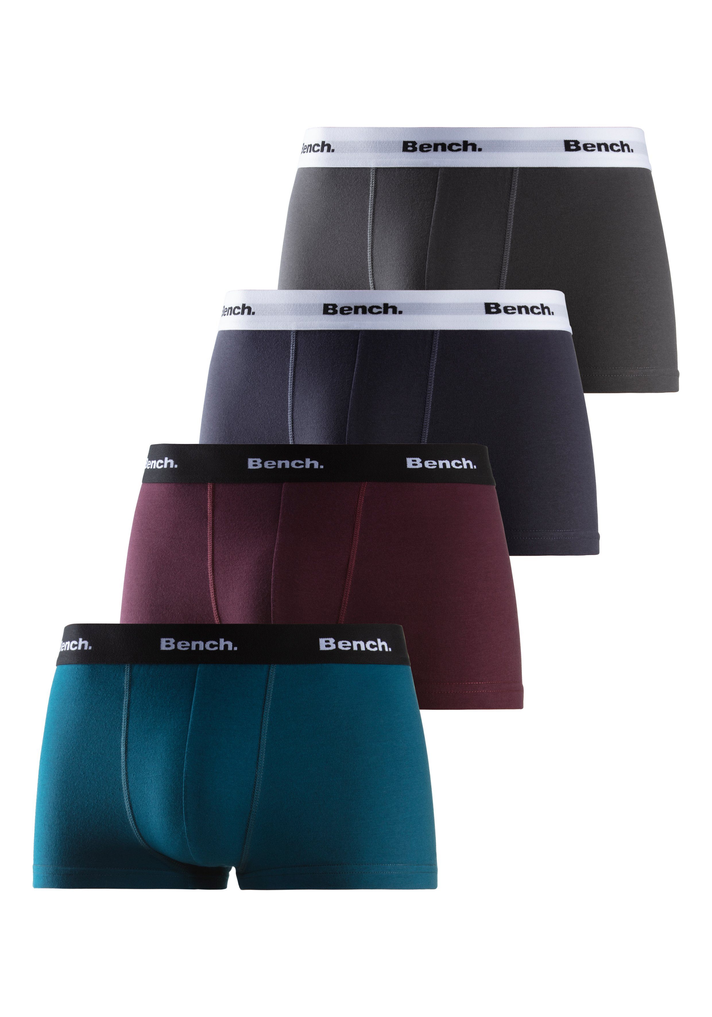 Bench. Hipster strak zittende boxershorts van katoenmix (set, 4 stuks)