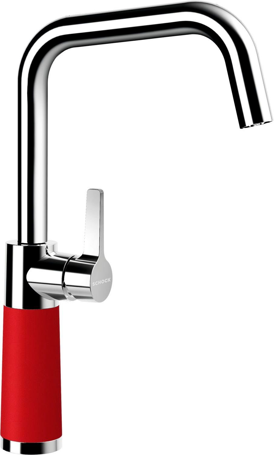 Schock Keukenkraan SC-530 FA Feestuitloop, draaibereik 360° keukenkranen rood
