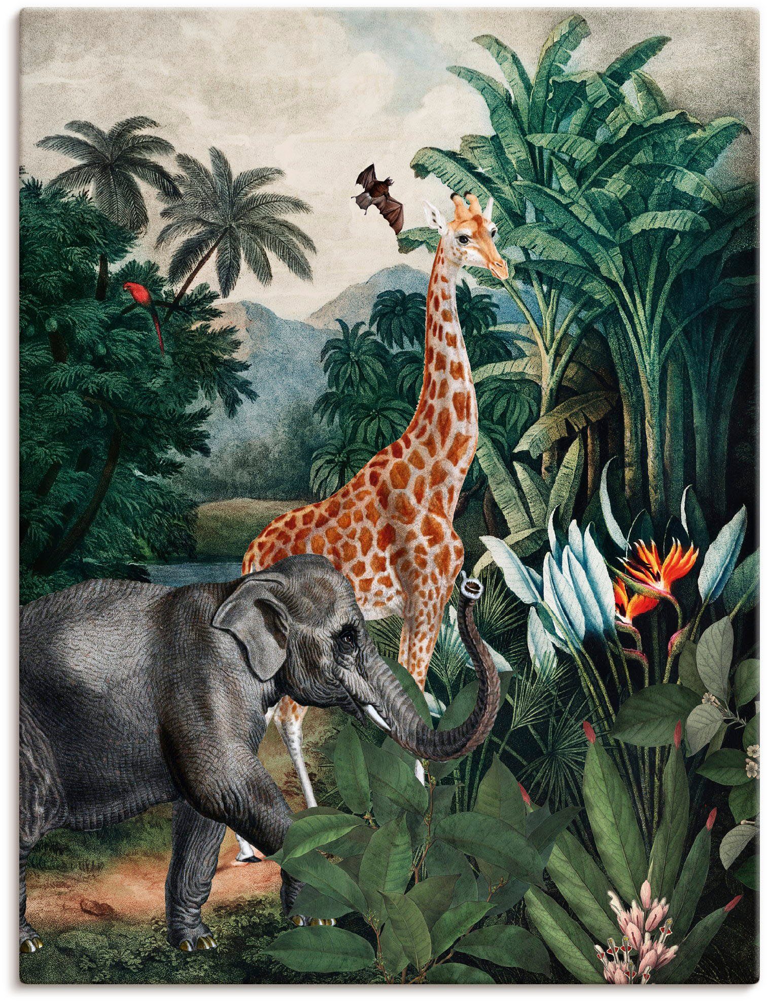 Artland Artprint Afrikaanse jungle als artprint van aluminium, artprint voor buiten, artprint op linnen, poster in verschillende maten. maten foto