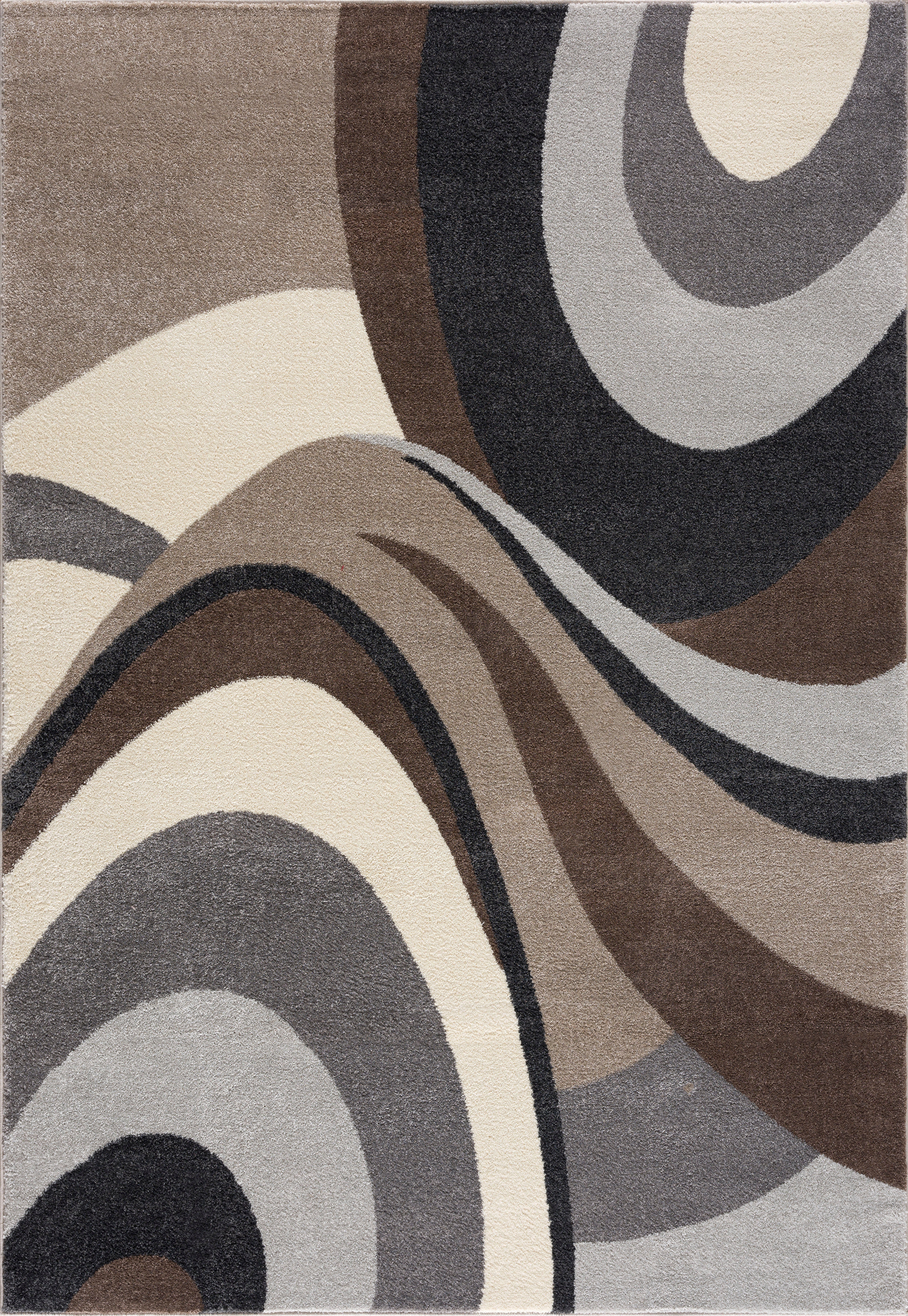 andas Vloerkleed Neele Golven-design, met een met de hand gesneden reliëfpatroon, reversible-vloerkleed