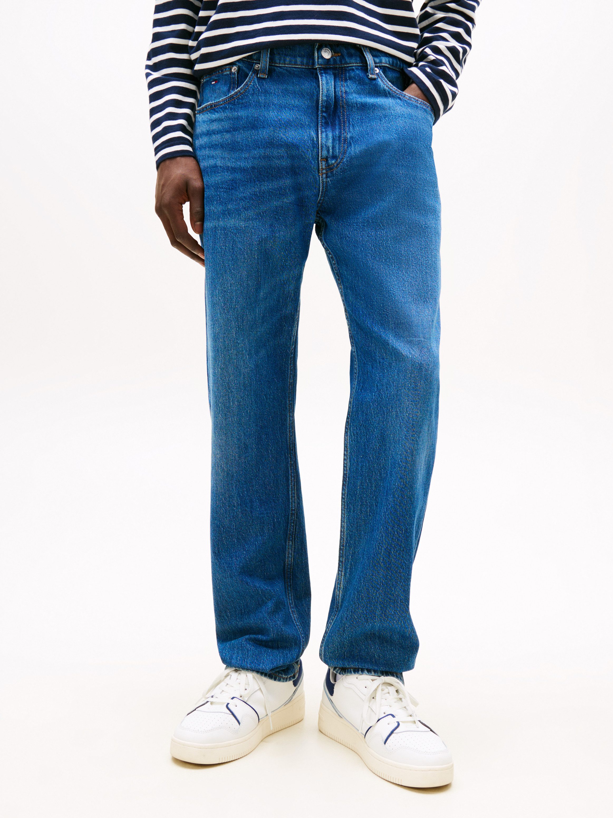 TOMMY JEANS Slim fit jeans RYAN SLIM STRAIGHT met gestempeld logo