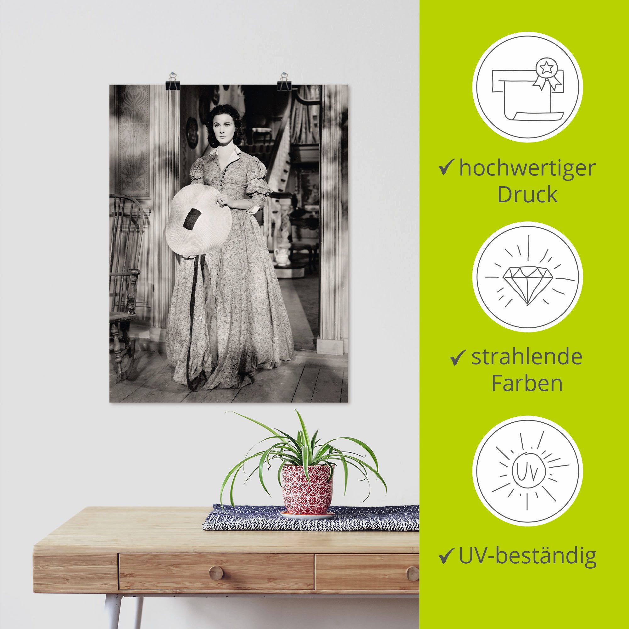 Artland Poster Gejaagd door de wind 1939 I als artprint van aluminium, artprint op linnen, muursticker of poster in verschillende maten
