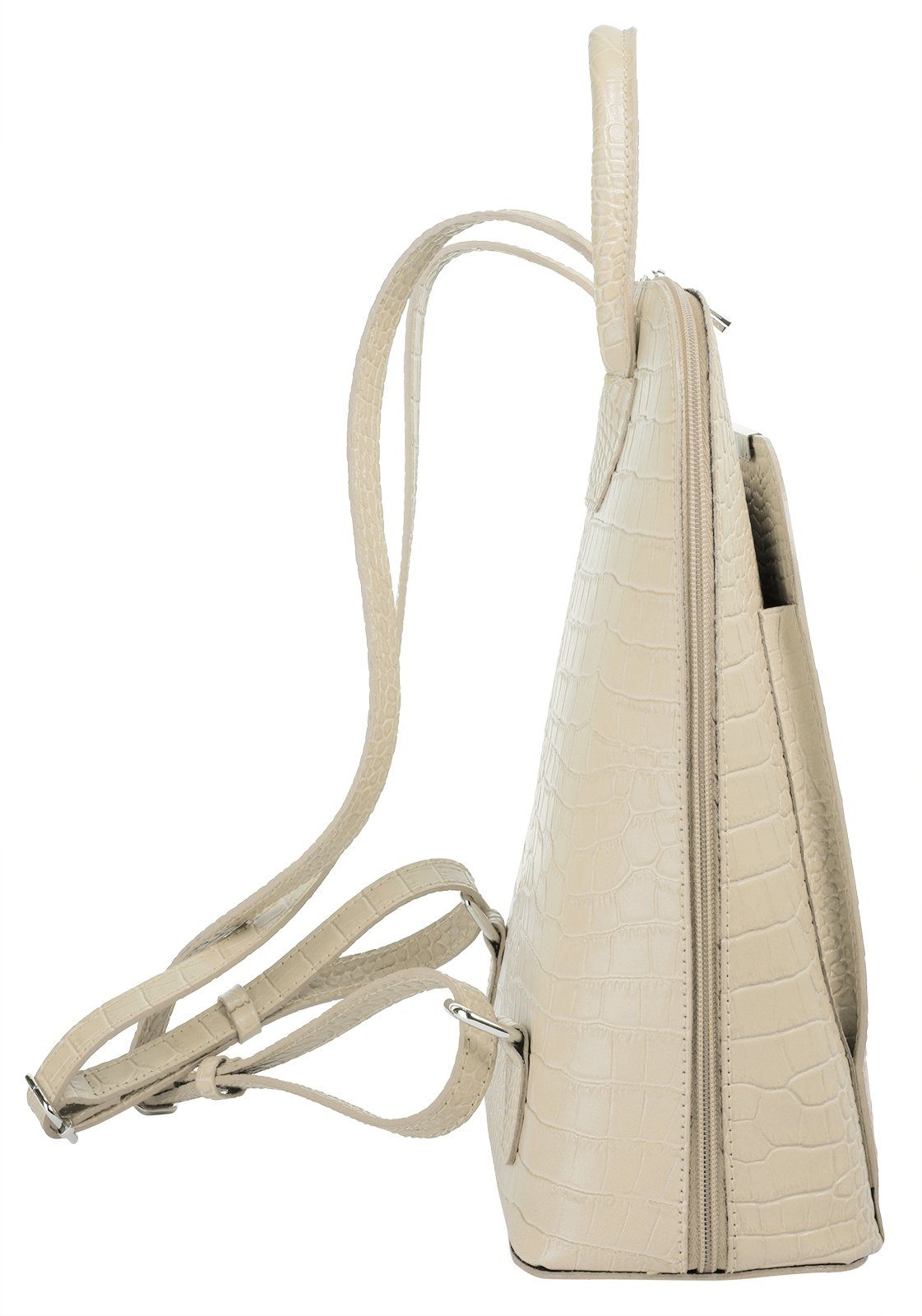 Cluty Rugzak echt leer, made in italy