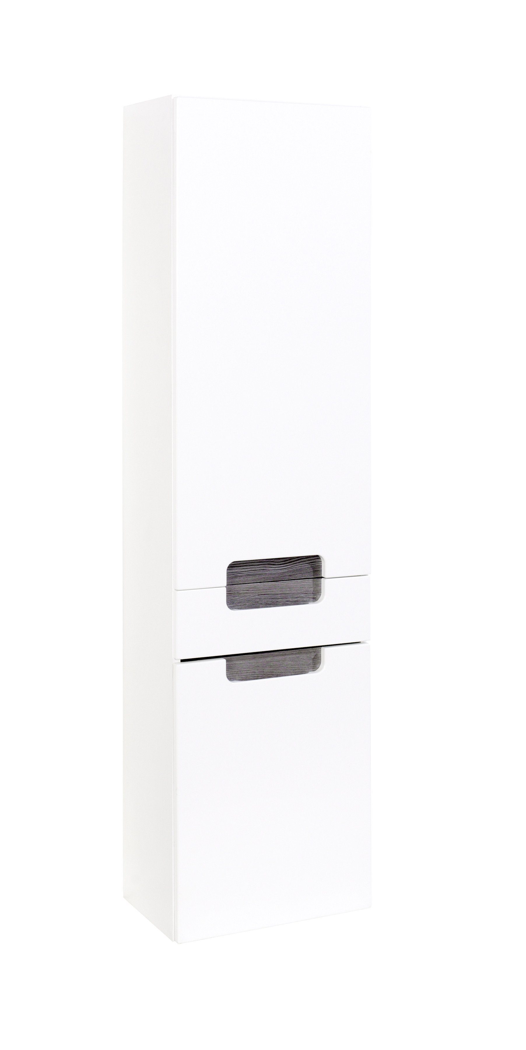welltime Hoge kast Siena Breedte 40 cm, met hoogglanzende fronten in wit hoge kasten wit
