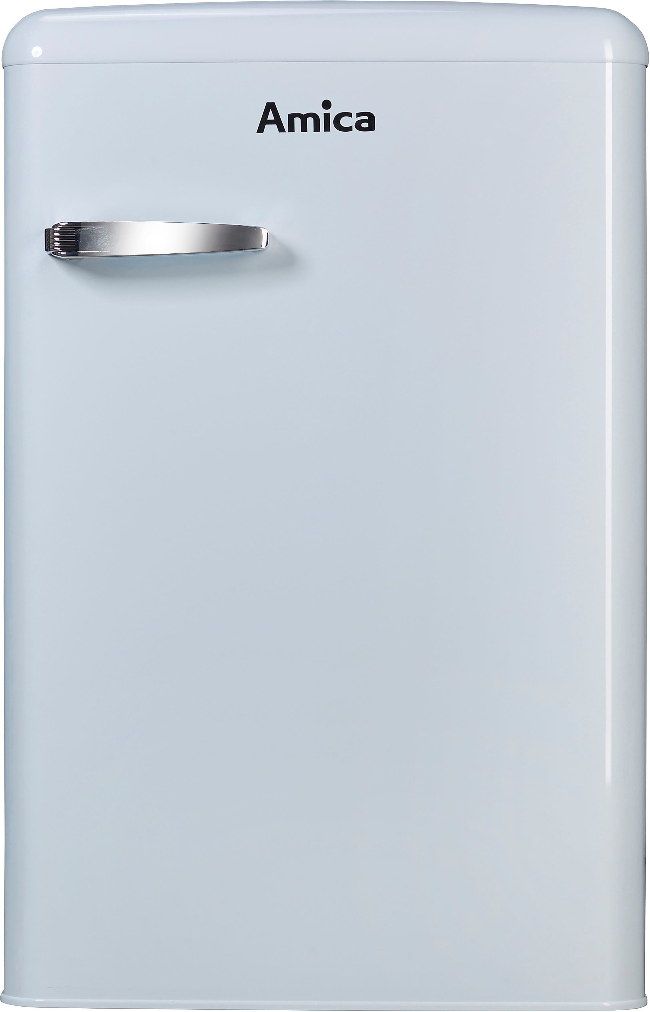 Frigider Retro Amica, VKS15622-1 T, Ice Blue, 88 X 55 X 62 Cm, Retro Design, Mini Frigider, Clasa E - - Electrocasnice Resigilate Si Mobila De Calitate