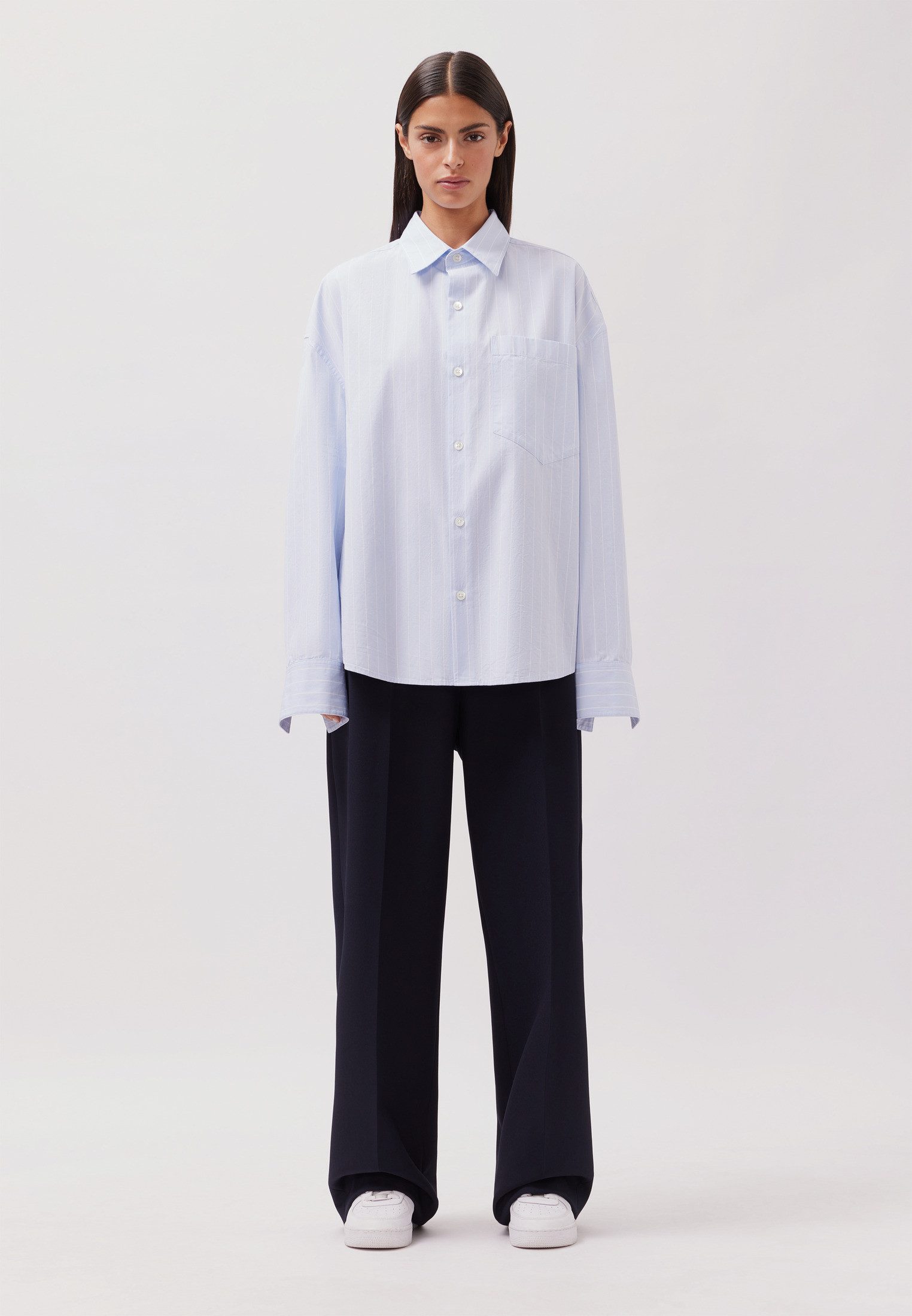 studio seidensticker Businessoverhemd Oversized 1/1 Kentkraag Gestreept