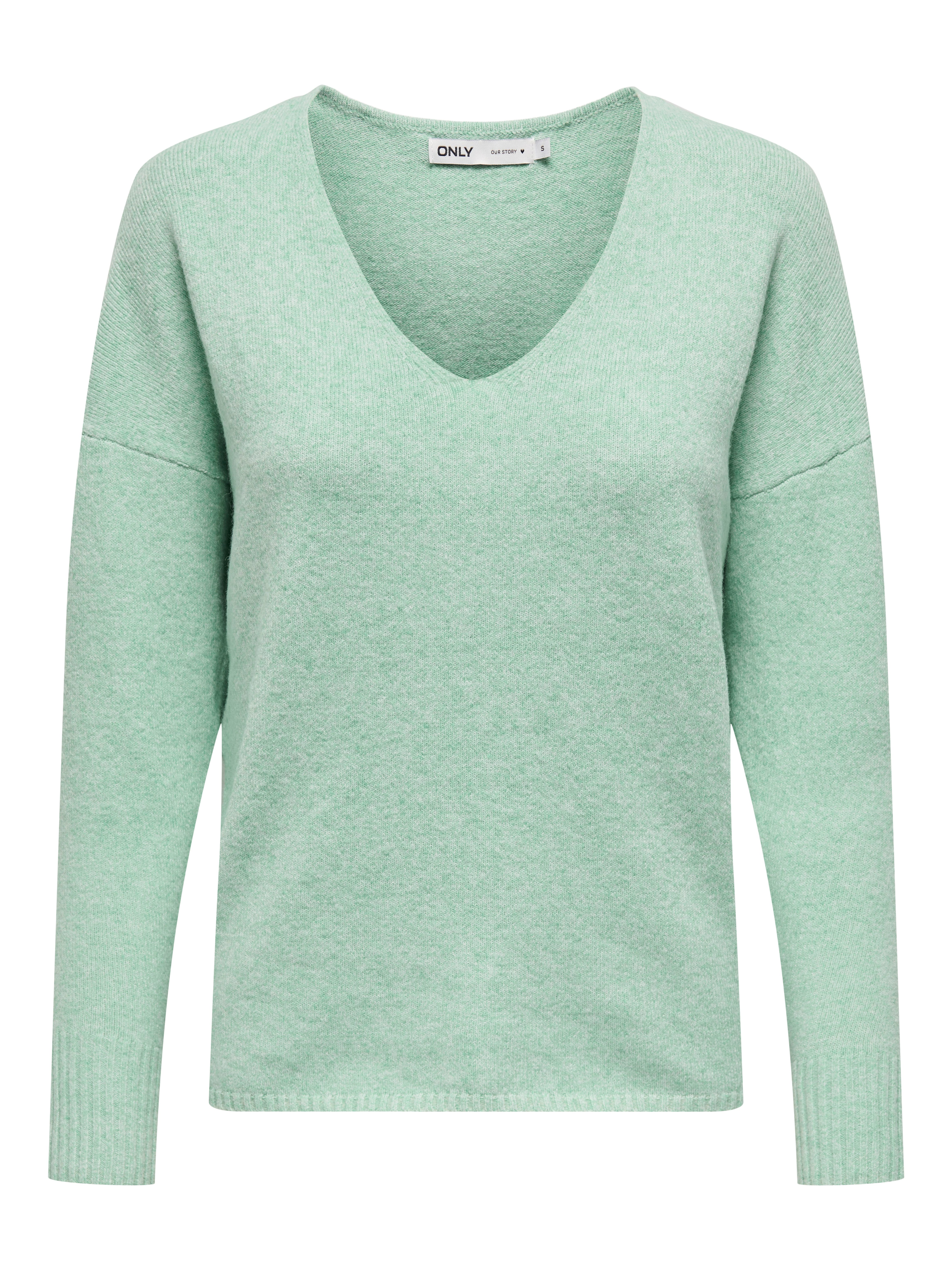 Only Trui met V-hals ONLRICA LIFE L S V-NECK PULLO KNT NOOS