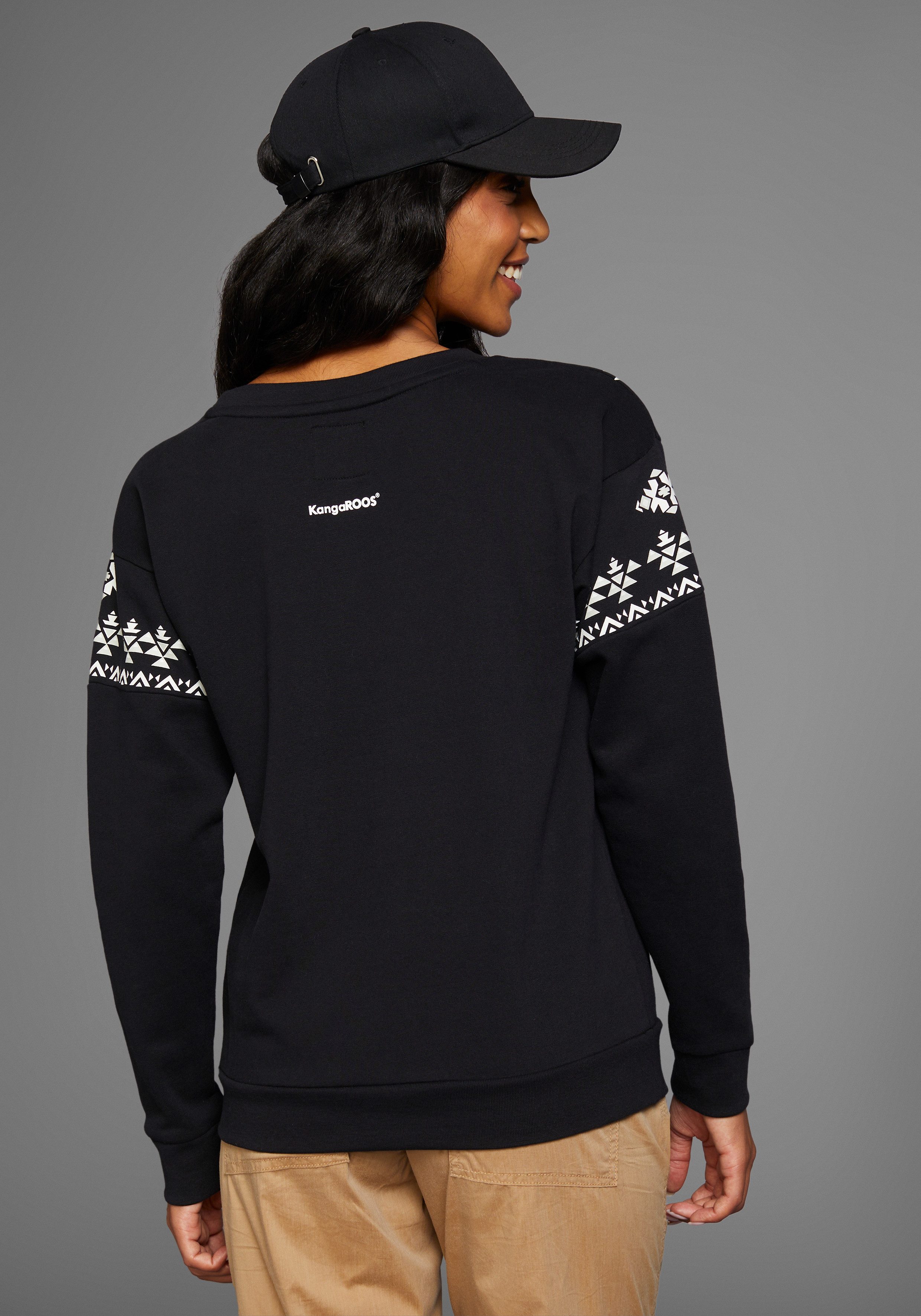KangaROOS Sweatshirt met noorse print