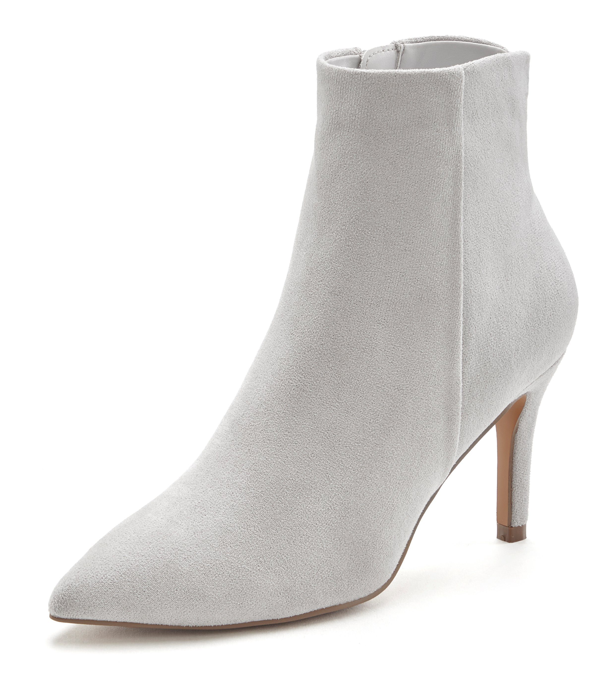 Lascana Highheel-laarsjes in spitse vorm & naaldhak, ritslaars vegan
