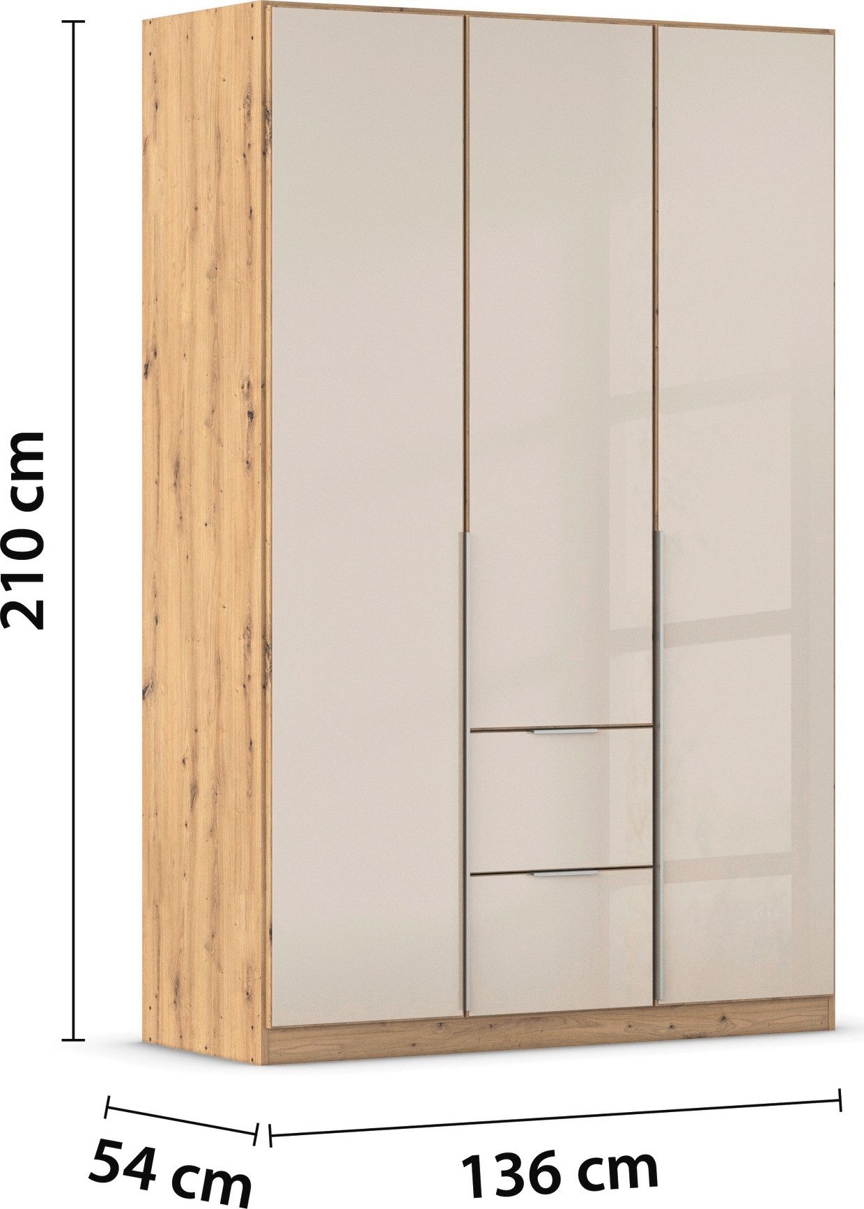 rauch Draaideurkast Kledingkasten kast garderobe AGORDO met glazen front