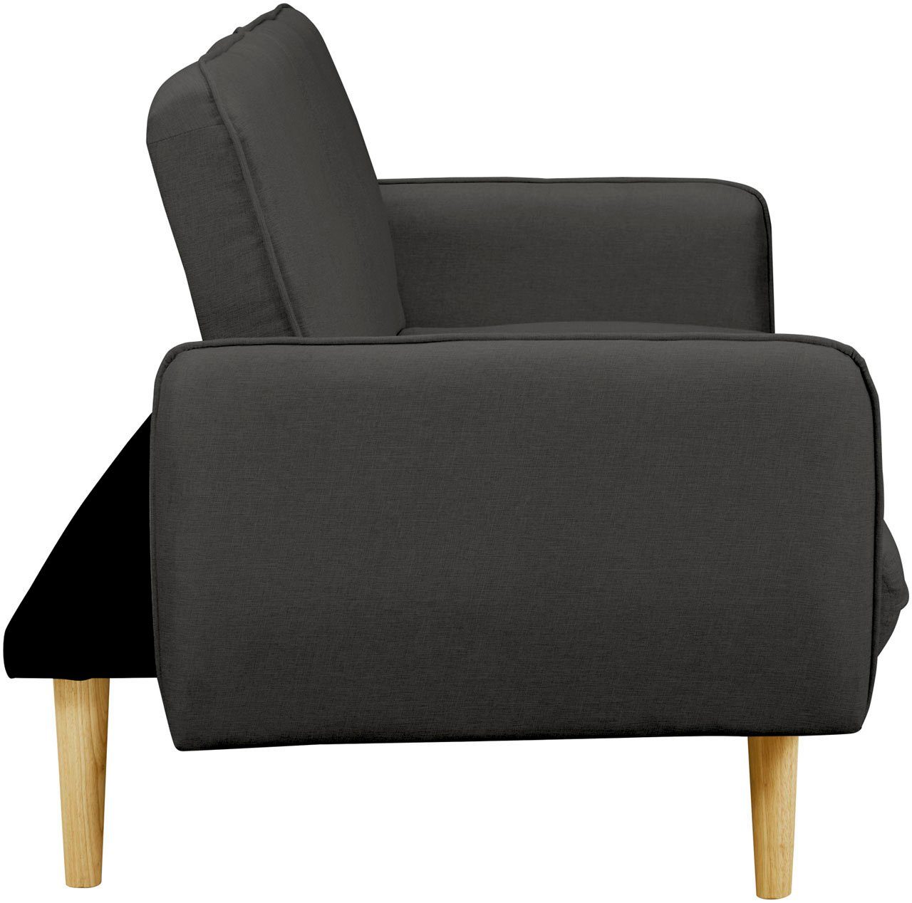 SalesFever Slaapbank Linköping, 3-zits bank met knoopbevestiging op de rug en slaapfunctie, breedte 188 cm