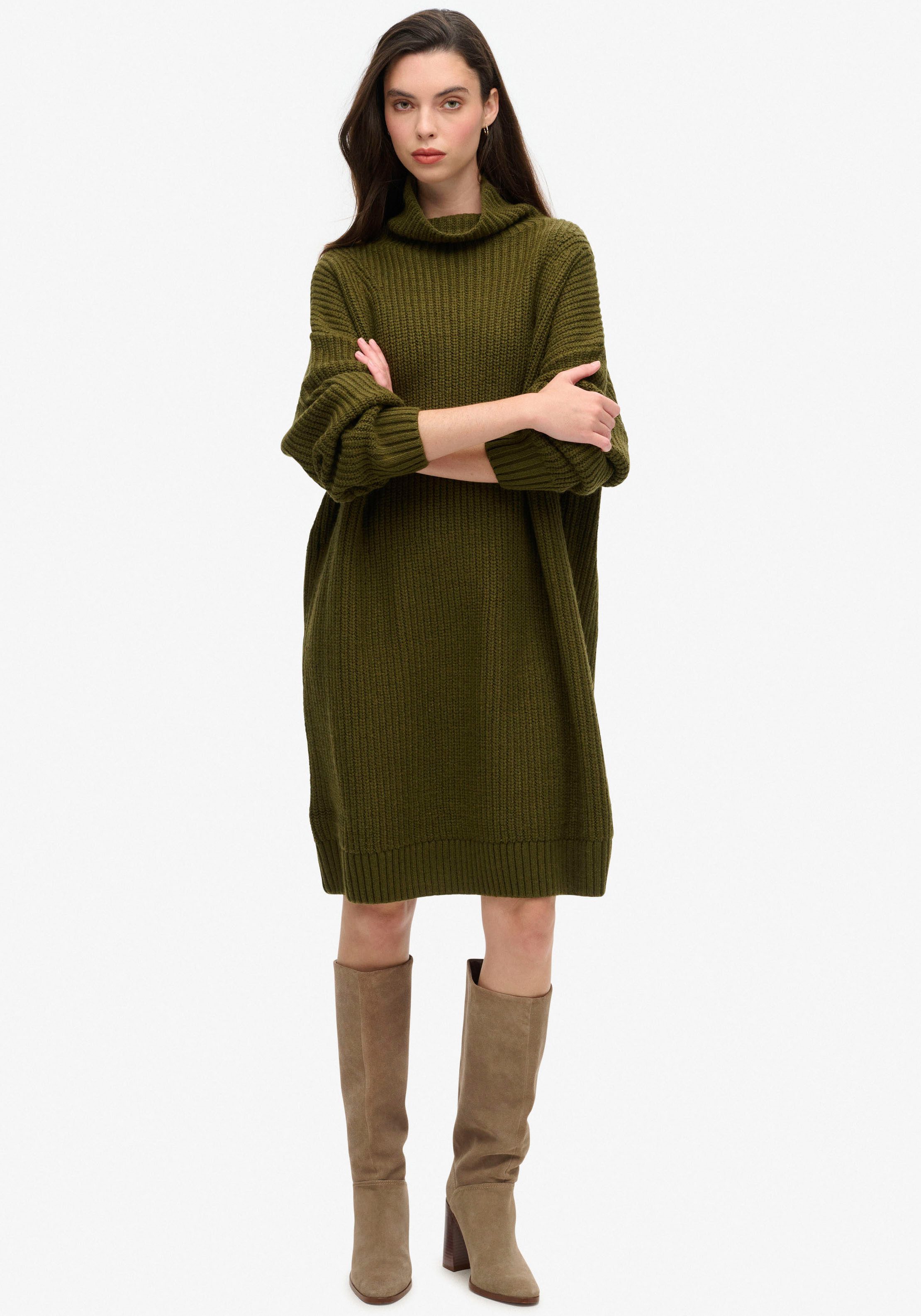 Superdry Jerseyjurk CHUNKY RIB KNIT JUMPER DRESS