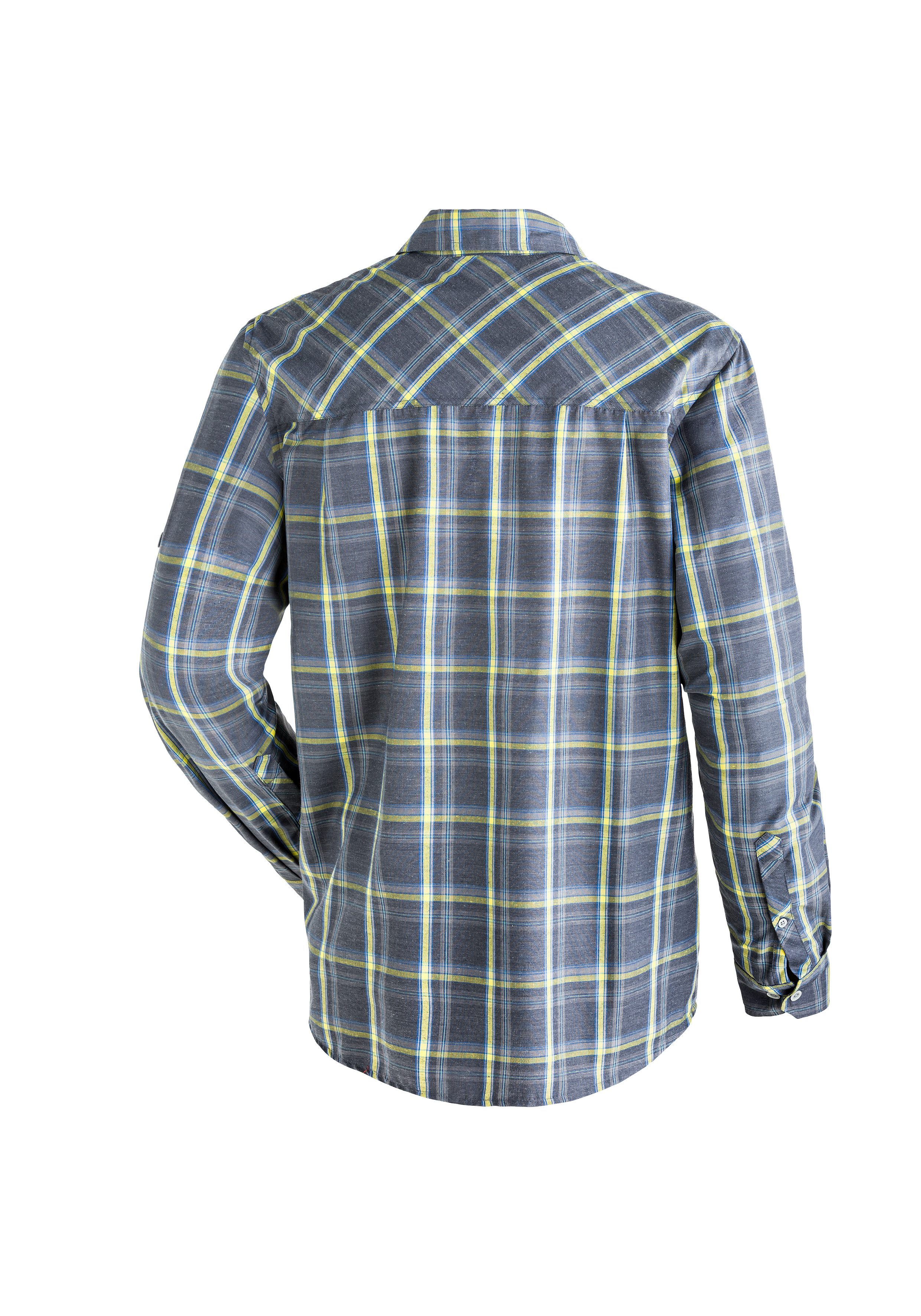 Maier Sports Functioneel shirt Claas Heren overhemd langarm geruit overhemd voor outdoor en vrije tijd