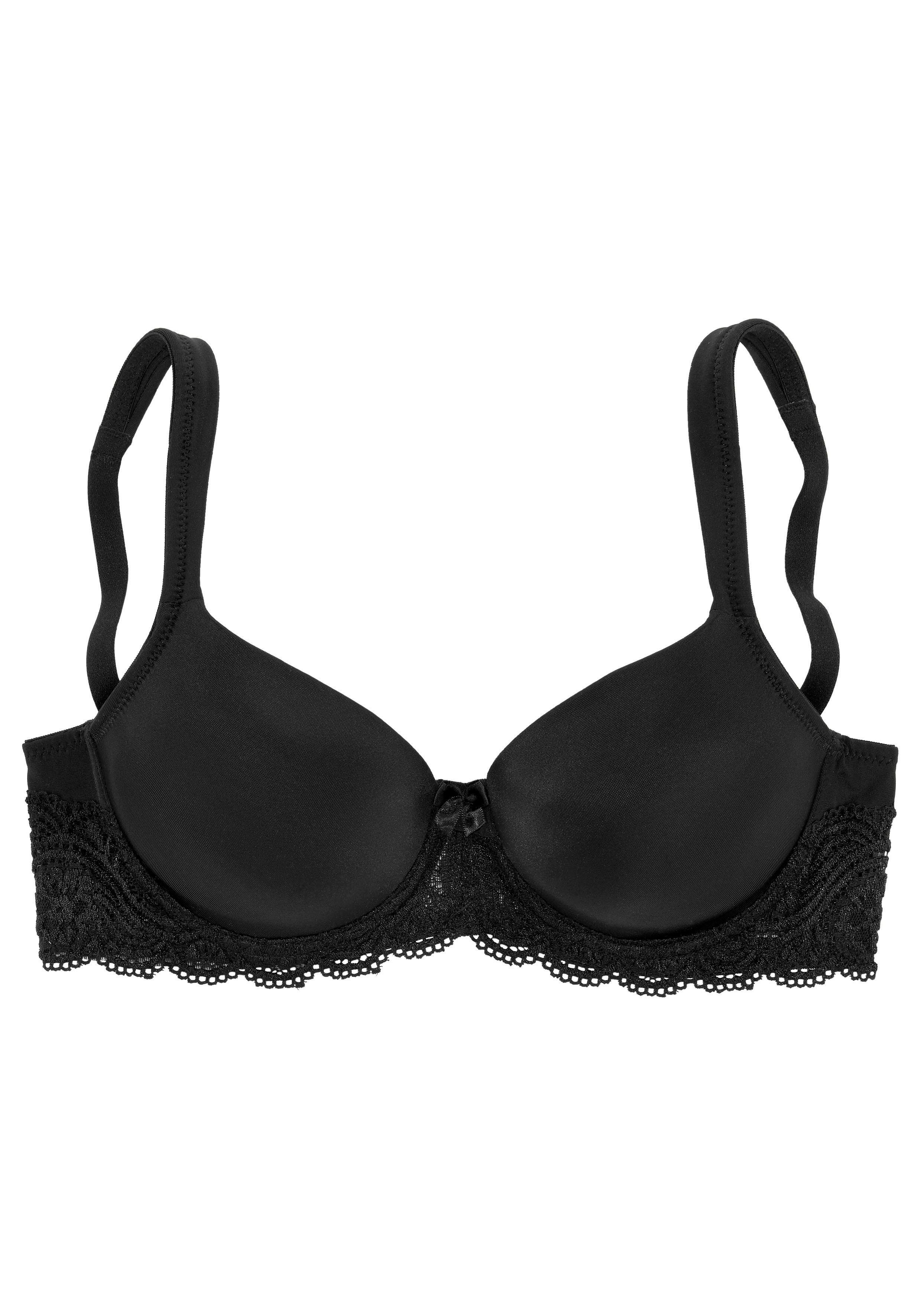Lascana Bh met steuncups met beugels, naadloze voorgevormde cups, kanten details, lingerie