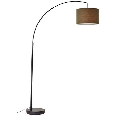 Brillant | Aike boogvloerlamp 1,8m mat zwart/groen | 1x A60, E27, 40W, geschikt voor normale lampen (niet meegeleverd)