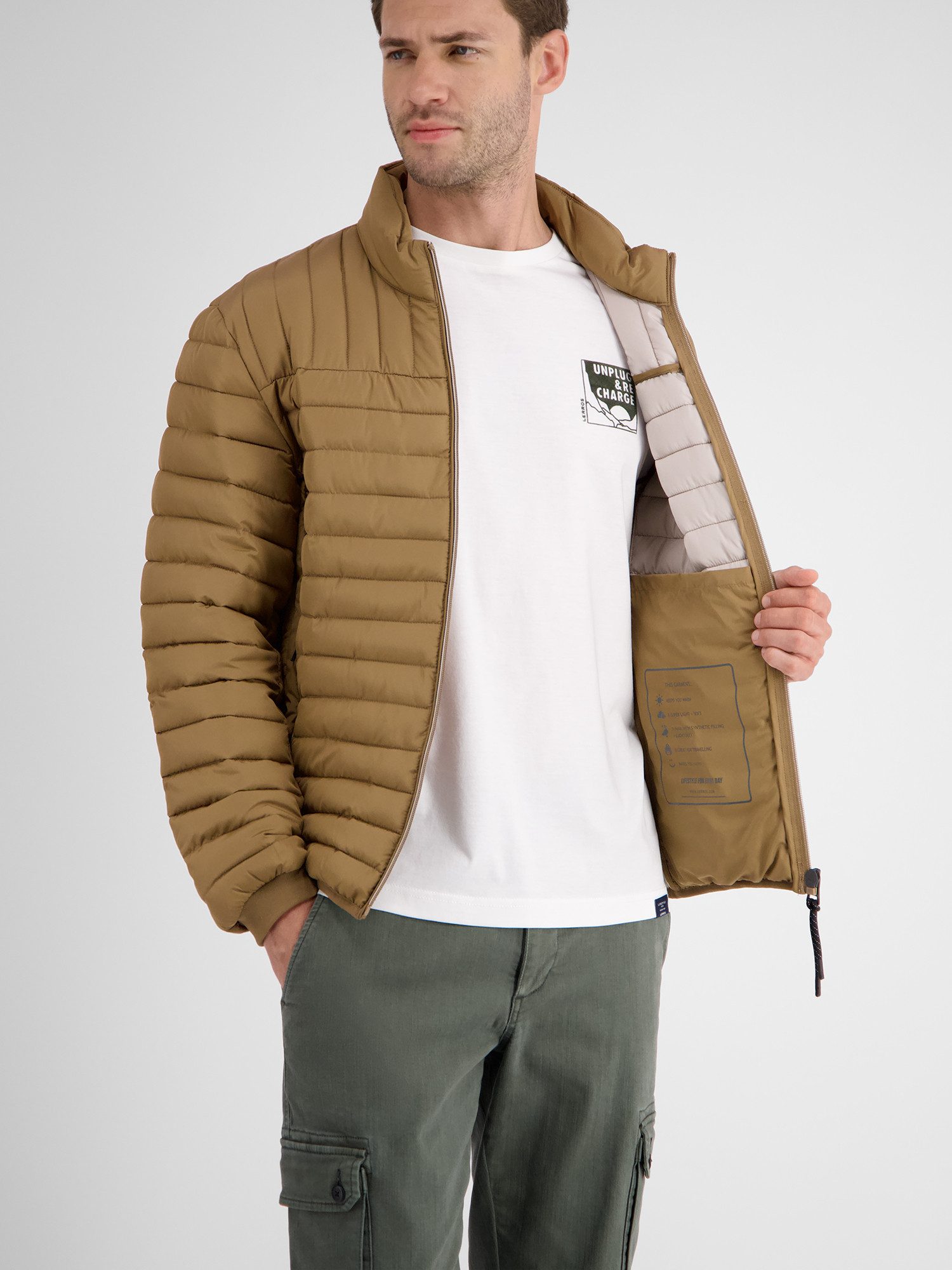 Lerros Gewatteerde jas LERROS lichte heren gewatteerde blouson