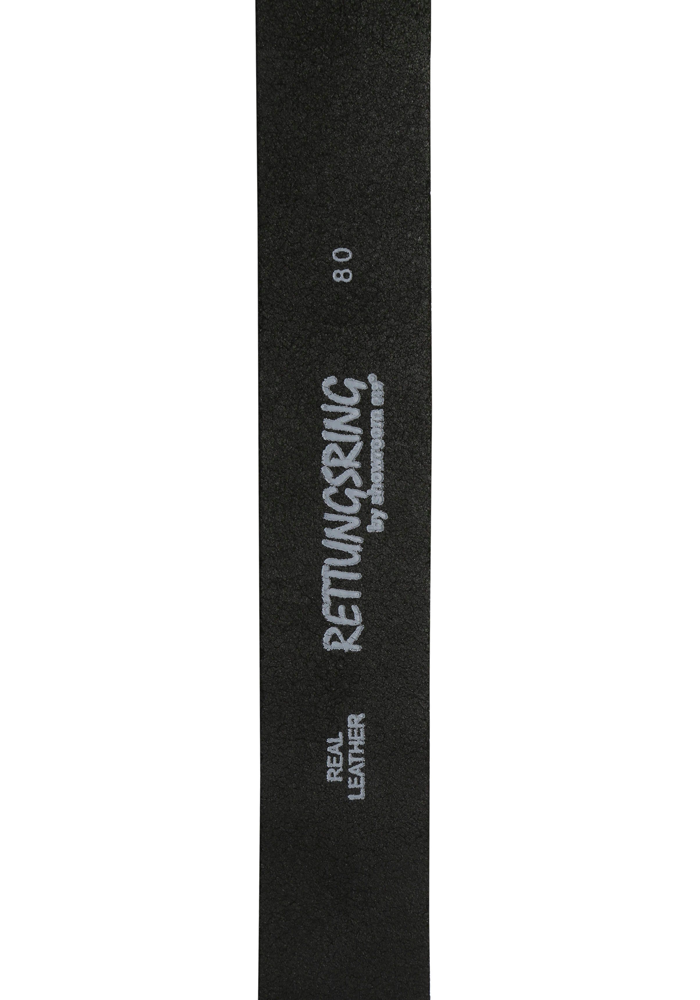 RETTUNGSRING by showroom 019° Leren riem Sluiting »Burg op Fehmarn zwart gesatineerd met Swarovski-kristal