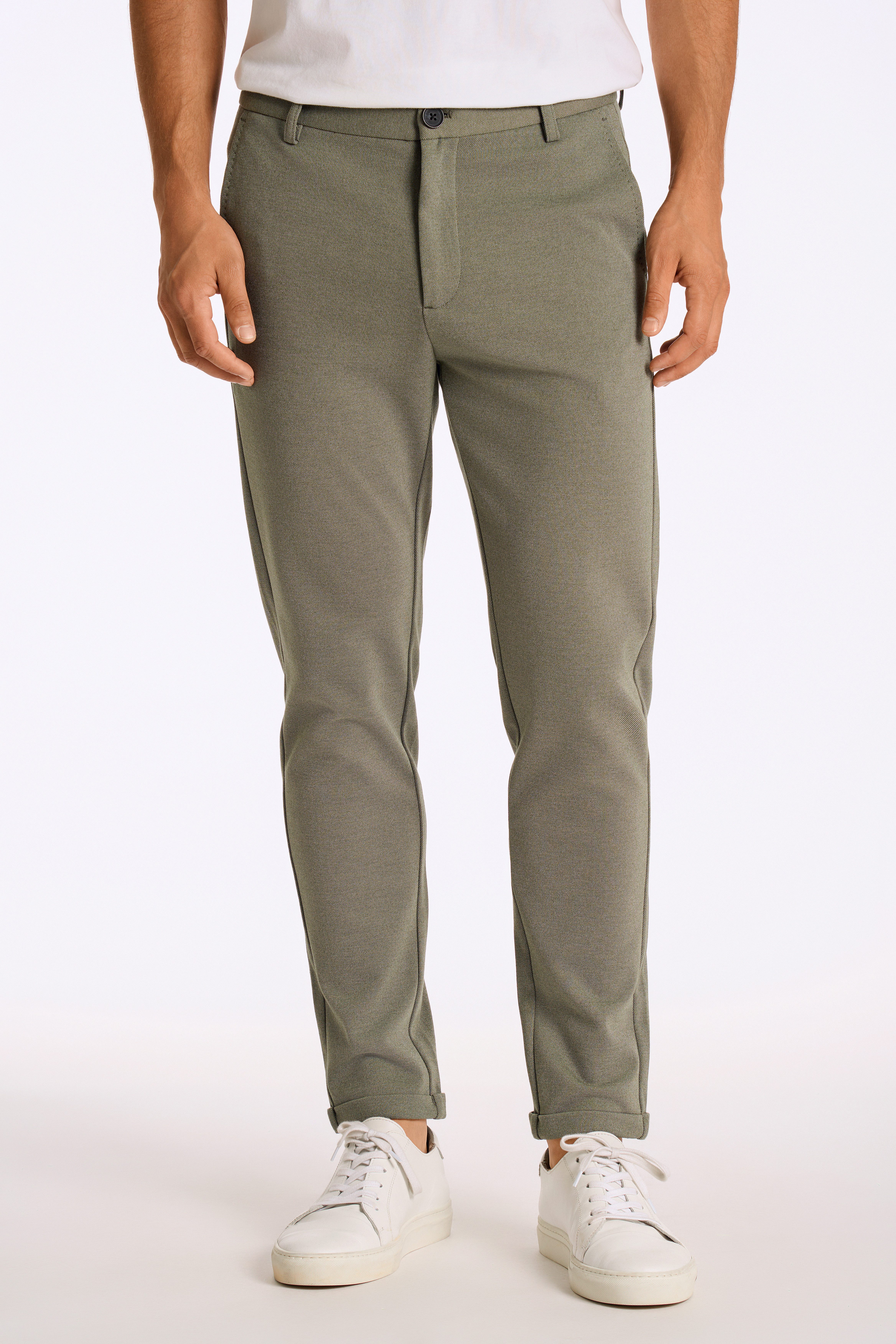 LINDBERGH Stoffen broek met stretch heren broeken maat XXL groen