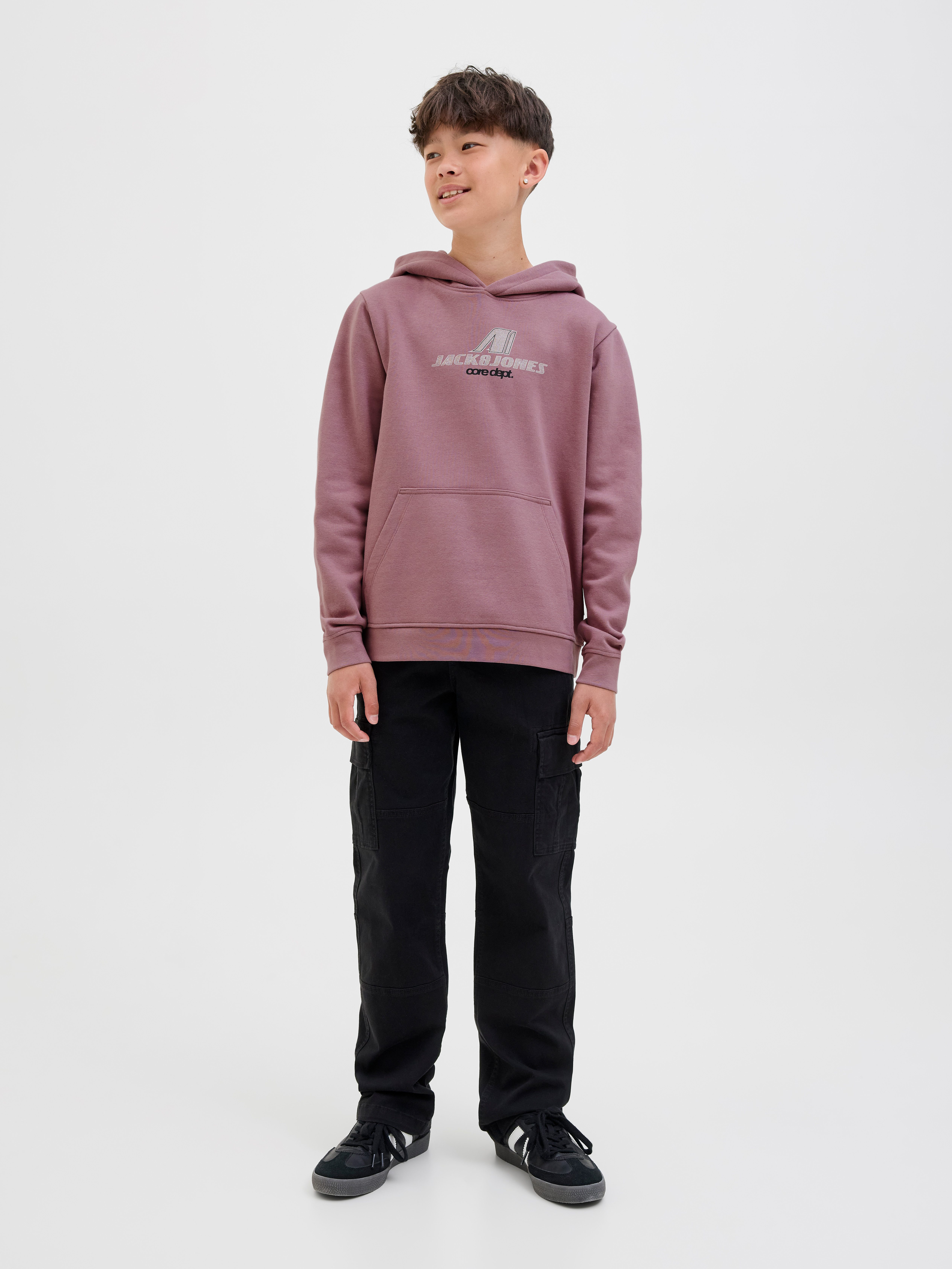 Jack & Jones Junior Hoodie JCOTIER FRONT PRINT SWEAT HOOD JNR