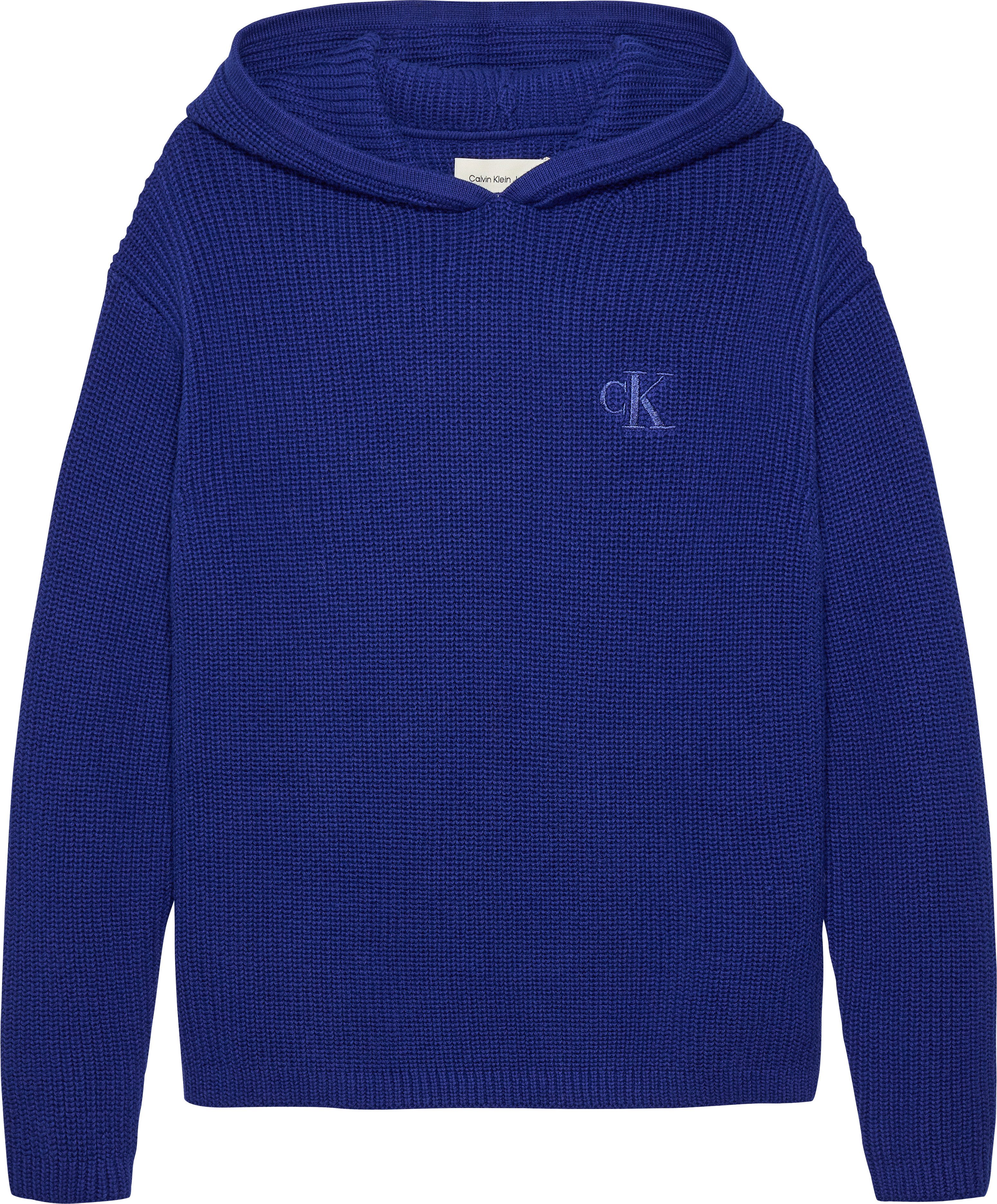 Calvin Klein Gebreide trui RIB KNIT HOODIE