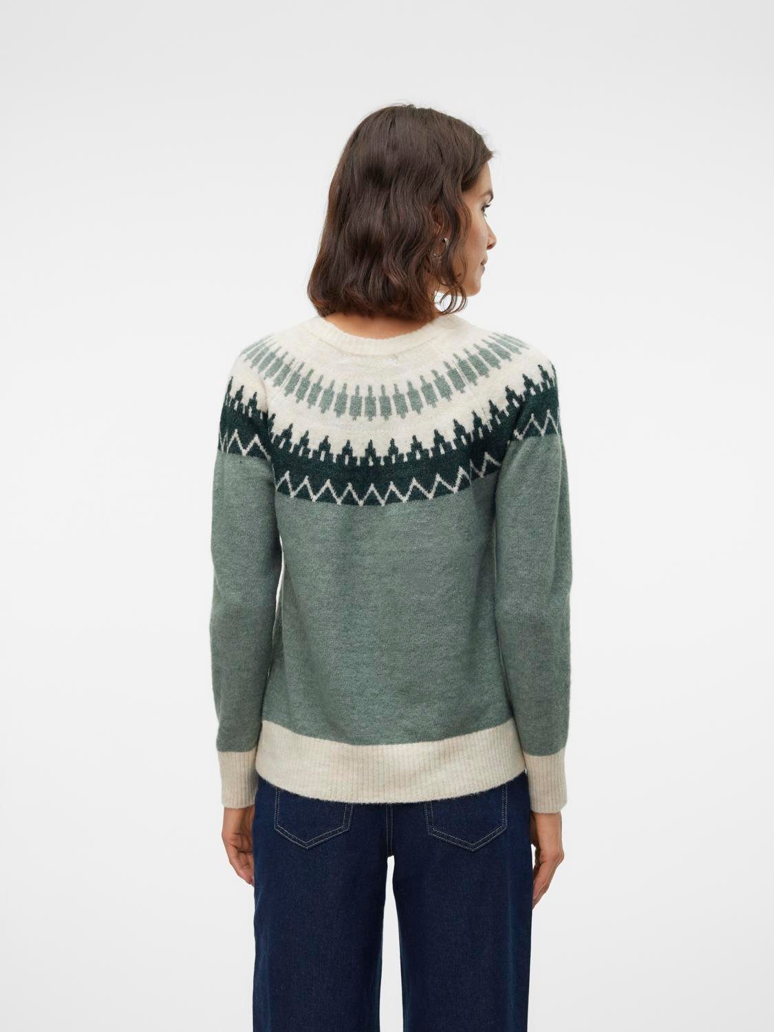 Vero Moda Gebreide trui VMSIMONE LS NORDIC PULLOVER GA REP BOO