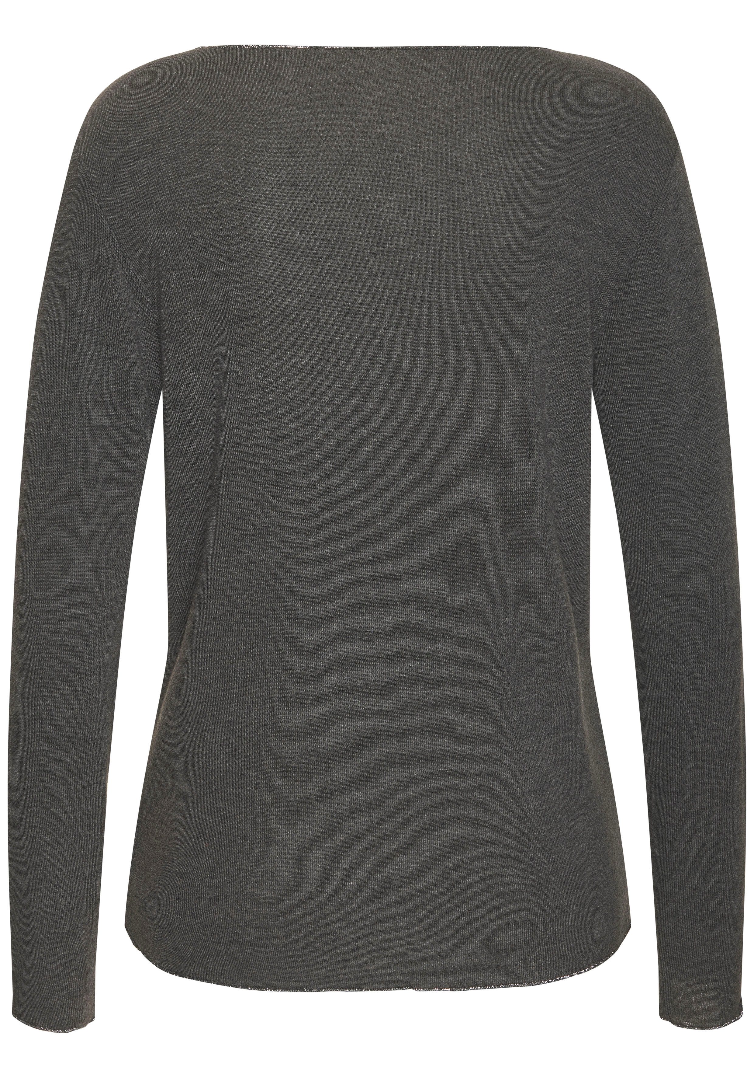 Lascana Shirt met lange mouwen Met fijne glinsterende afwerking