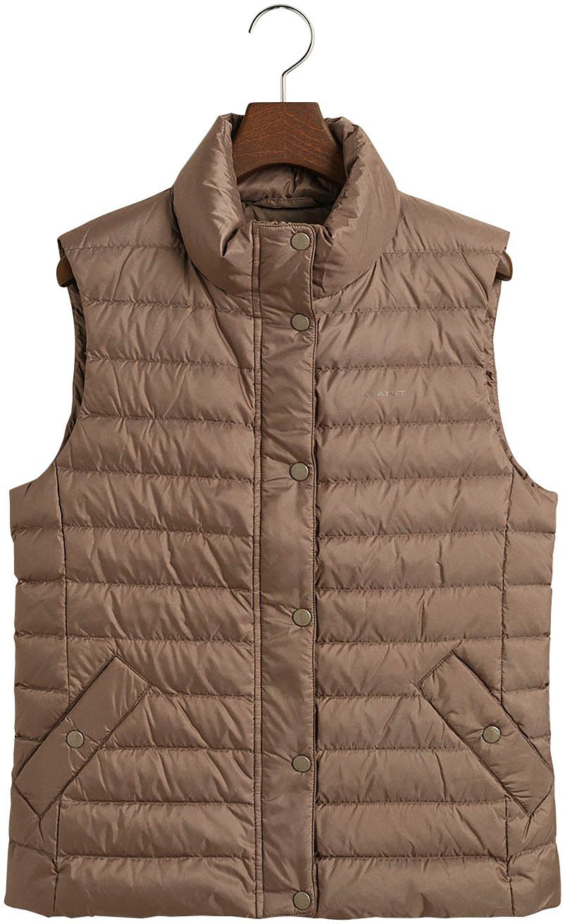 Gant Bodywarmer LIGHT DOWN VEST met logoprint op borsthoogte