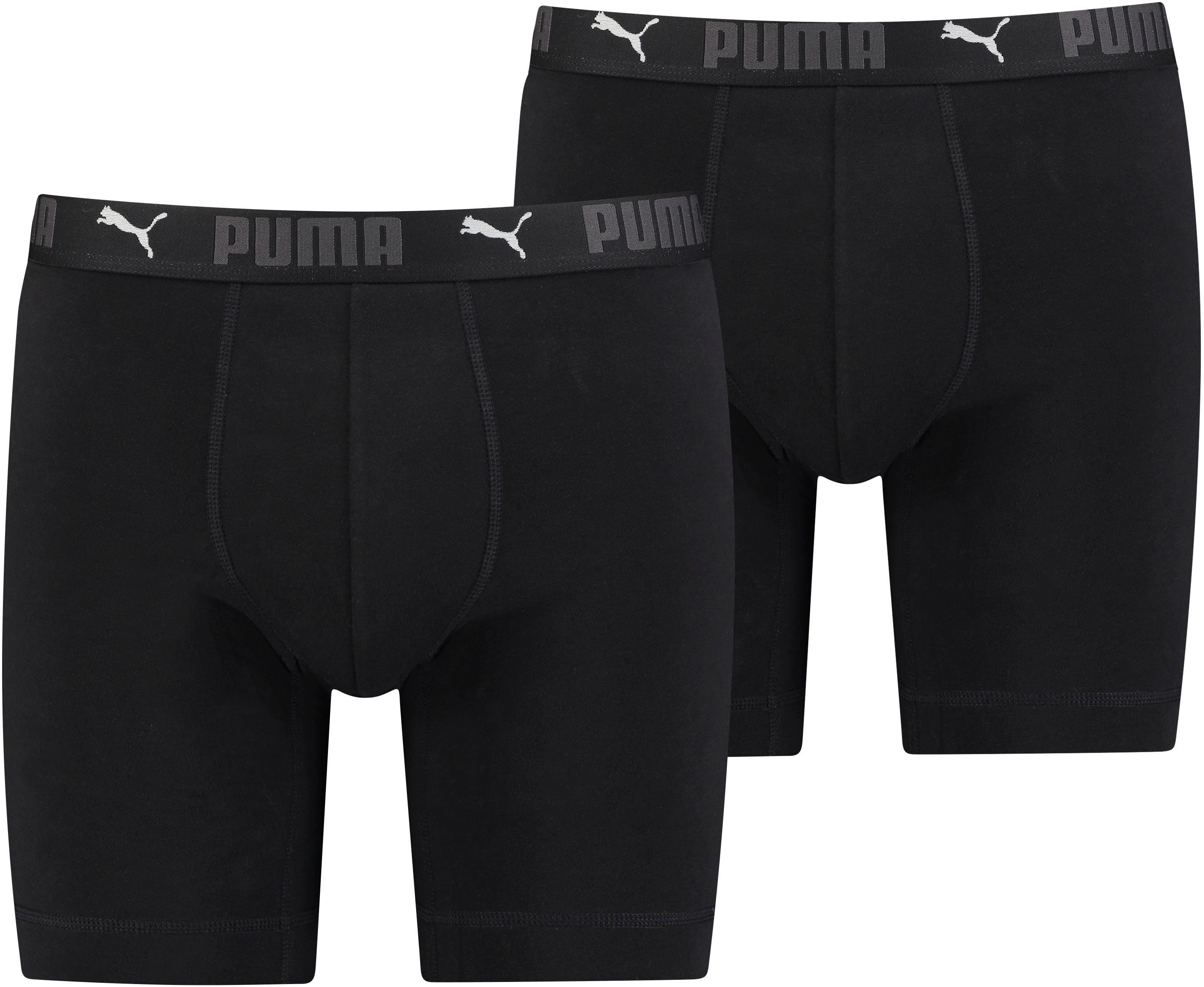 PUMA Boxershort PUMA MEN SPORT COTTON LONG BOXERS 2P (2 stuks, Set van 2)