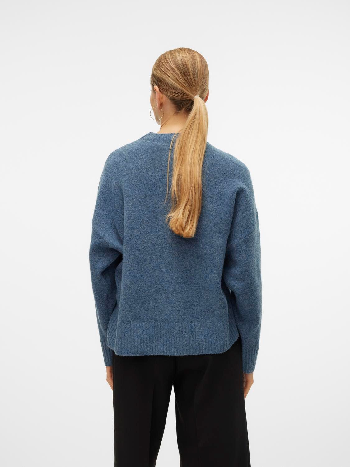 Vero Moda Gebreide trui VMBOOM LS O-NECK PULLOVER GA NOOS