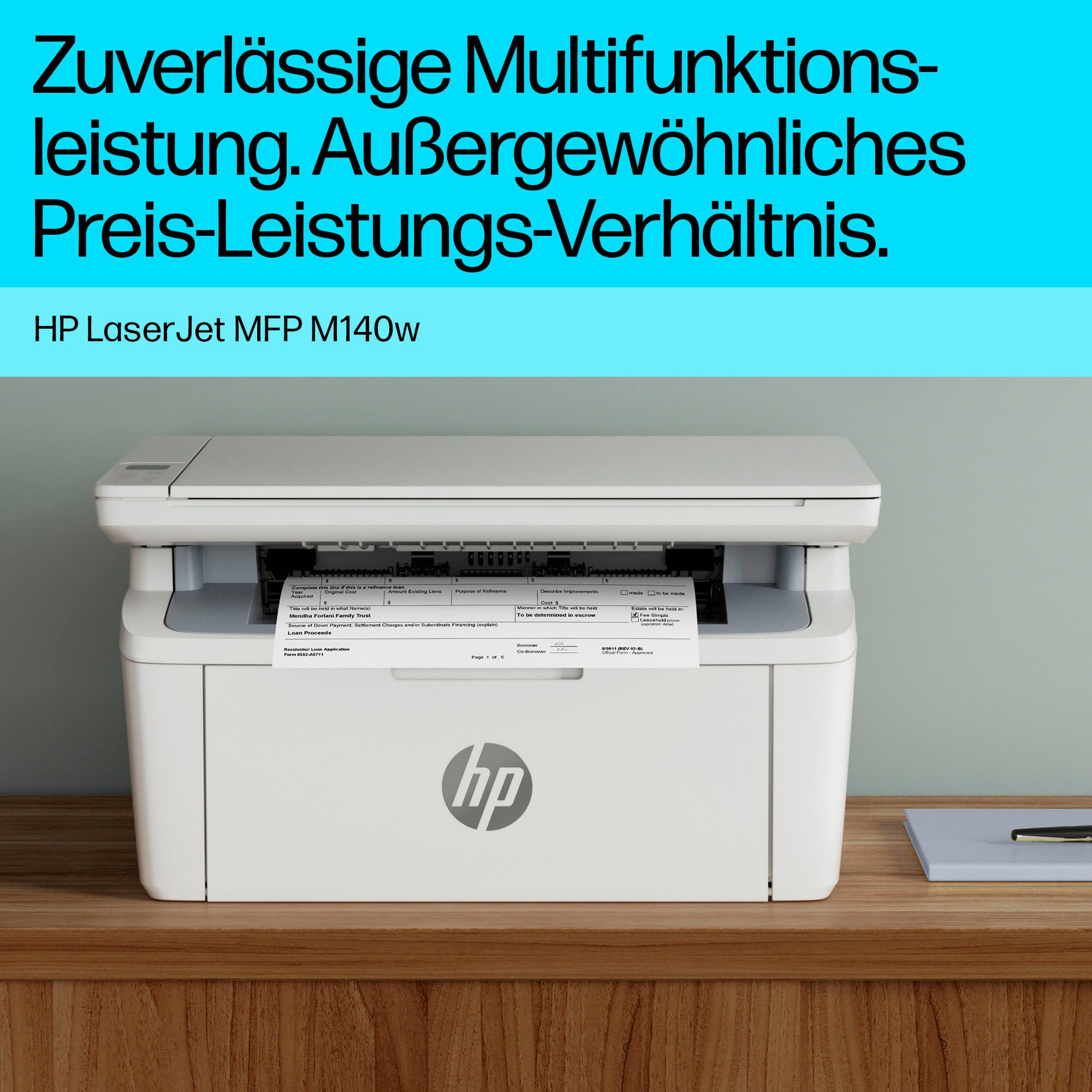 HP All-in-oneprinter LaserJet MFP M140w