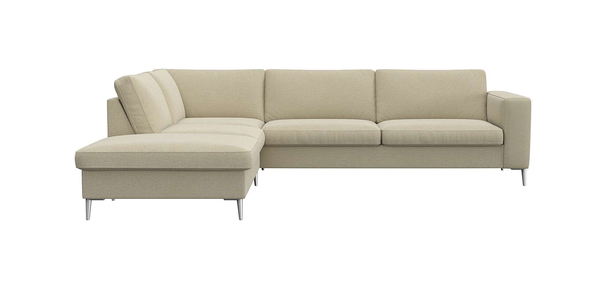 FLEXLUX Hoekbank Fiore, super zitcomfort door koudschuim in de zitting, L-vorm bruin, hoekbanken
