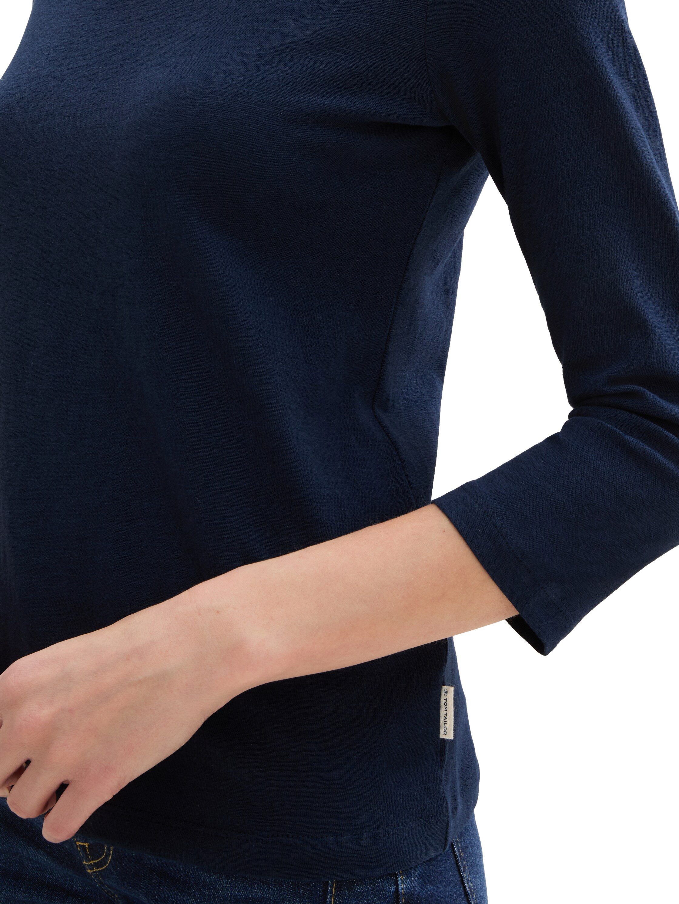 Tom Tailor Shirt met 3 4 mouwen met korte mouwen