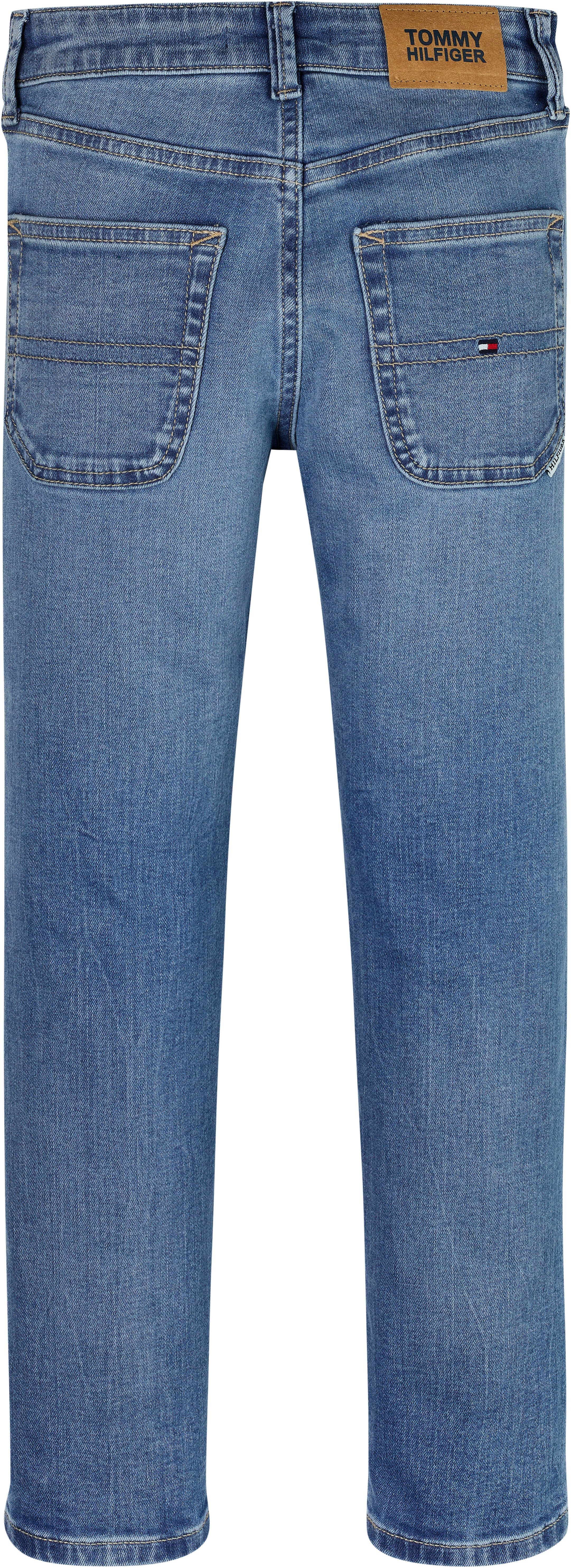 Tommy Hilfiger Straight jeans MODERN STRAIGHT VINT MWASH DENIM Kinderen tot 16 jaar met geborduurde logo-vlag