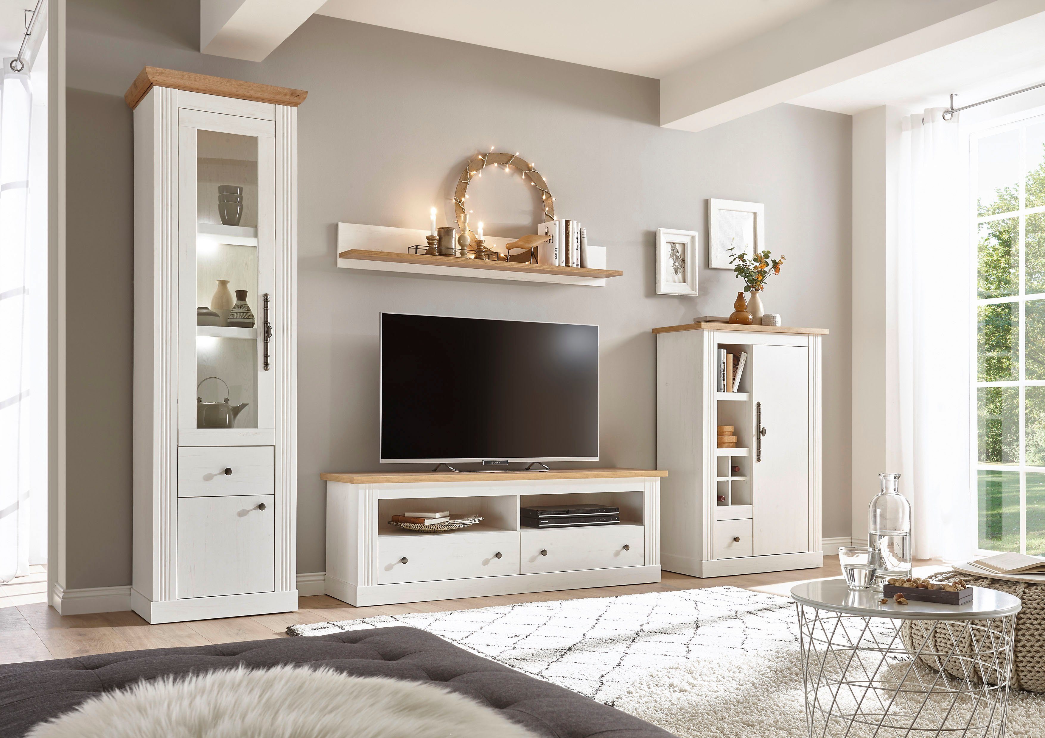 Home affaire Wandmeubel Westminster in romantische landelijke stijl (set, 4-delig)
