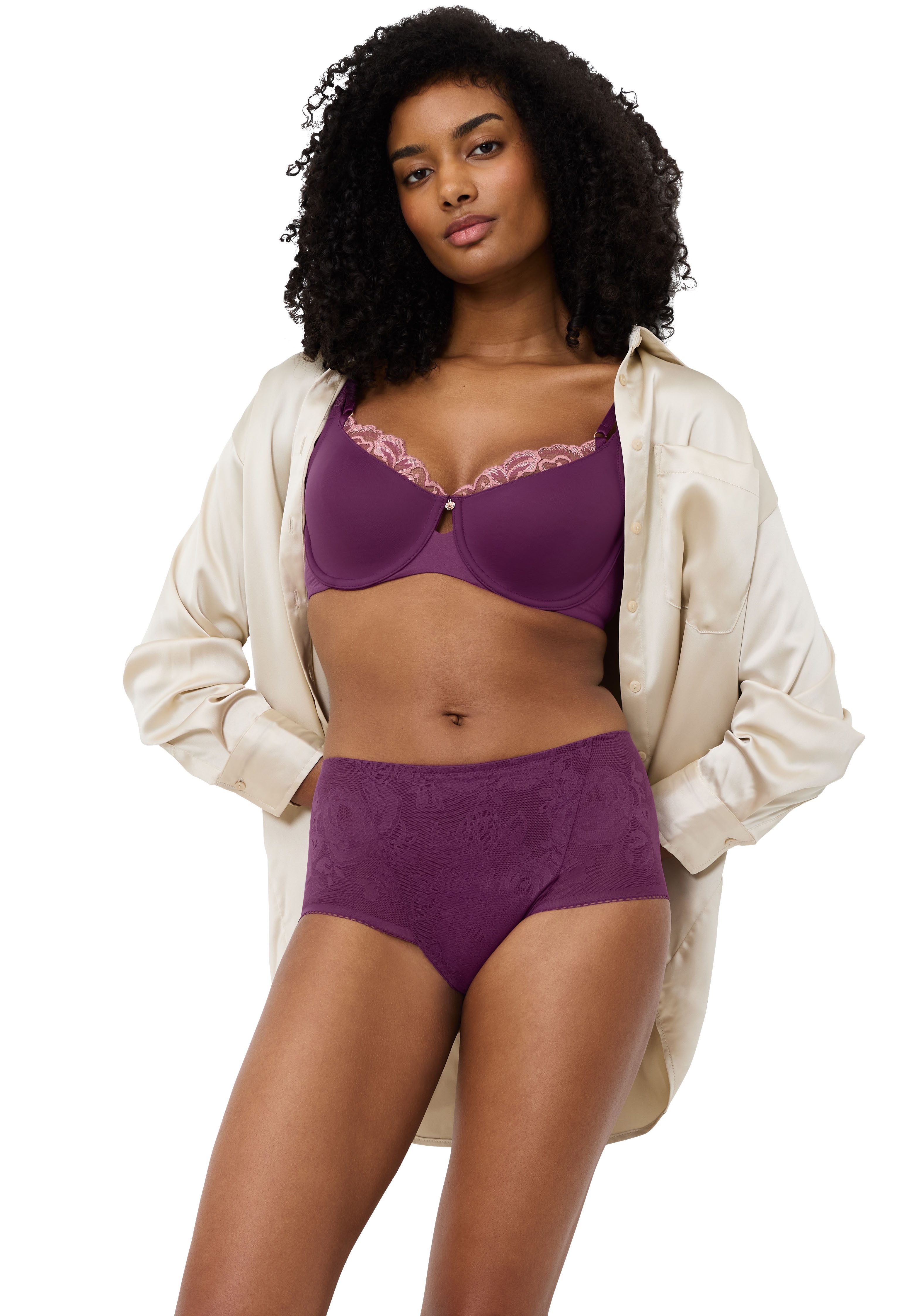Triumph Shapingslip Wild Rose Sensation plat vormend kant, gemiddeld shape-effect, ademend