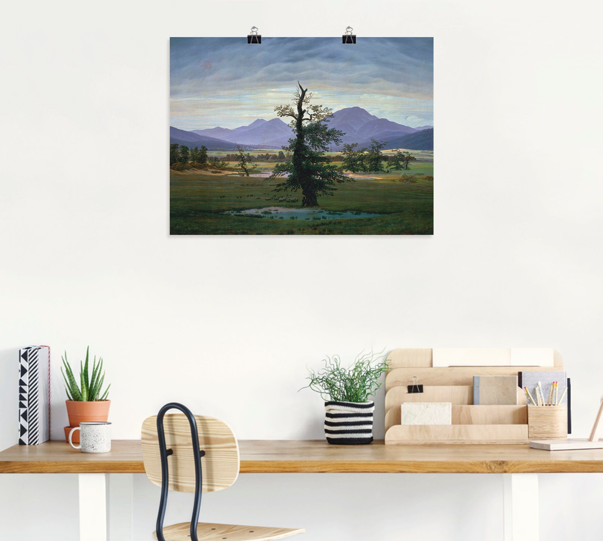 Artland Artprint De eenzame boom als artprint van aluminium, artprint op linnen, muursticker of poster in verschillende maten