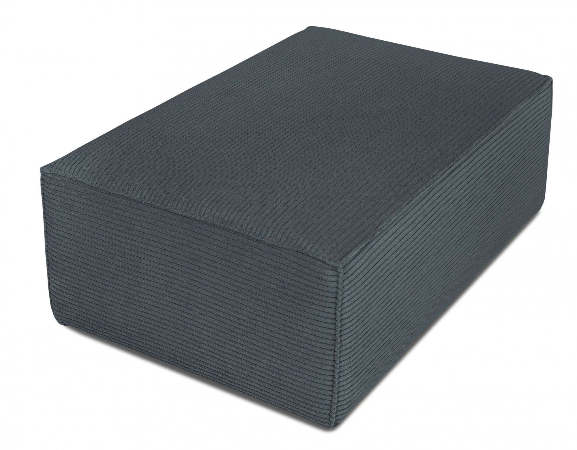 INOSIGN Hocker Clayton met een trendy ribfluwelen bekleding