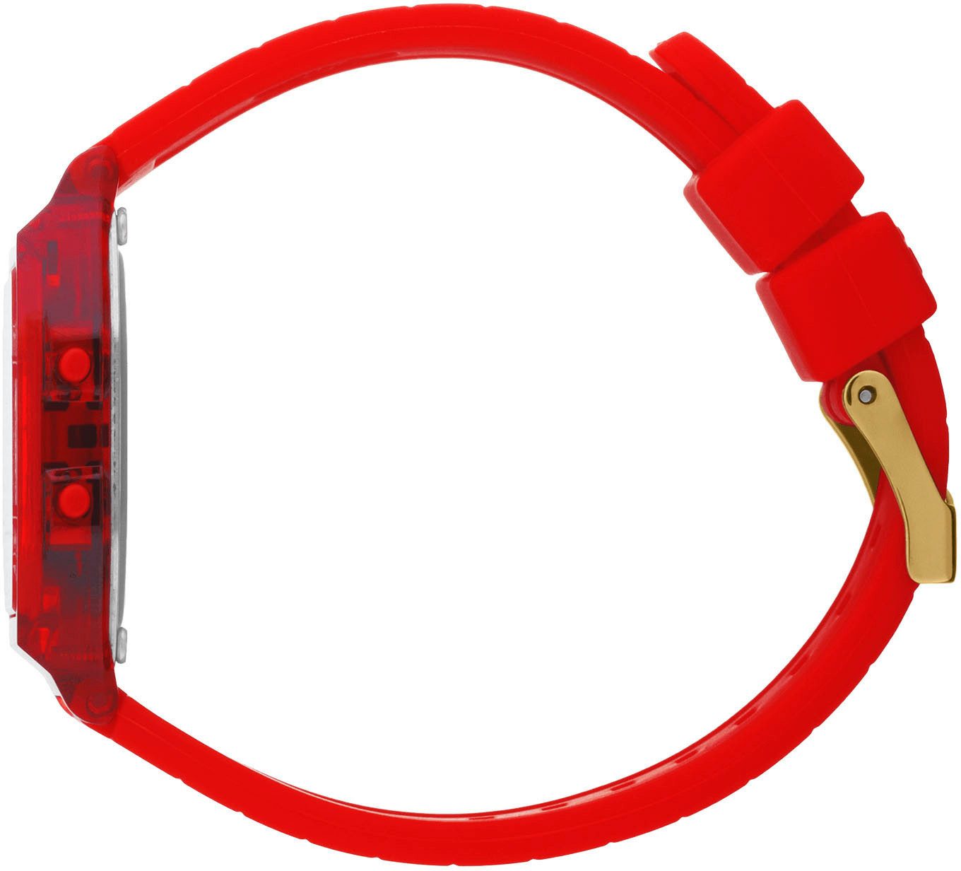 ice-watch Chronograaf ICE digit retro - Clear - Small Armbandhorloge, quartz, dameshorloge, siliconen armband, datum, digitaal