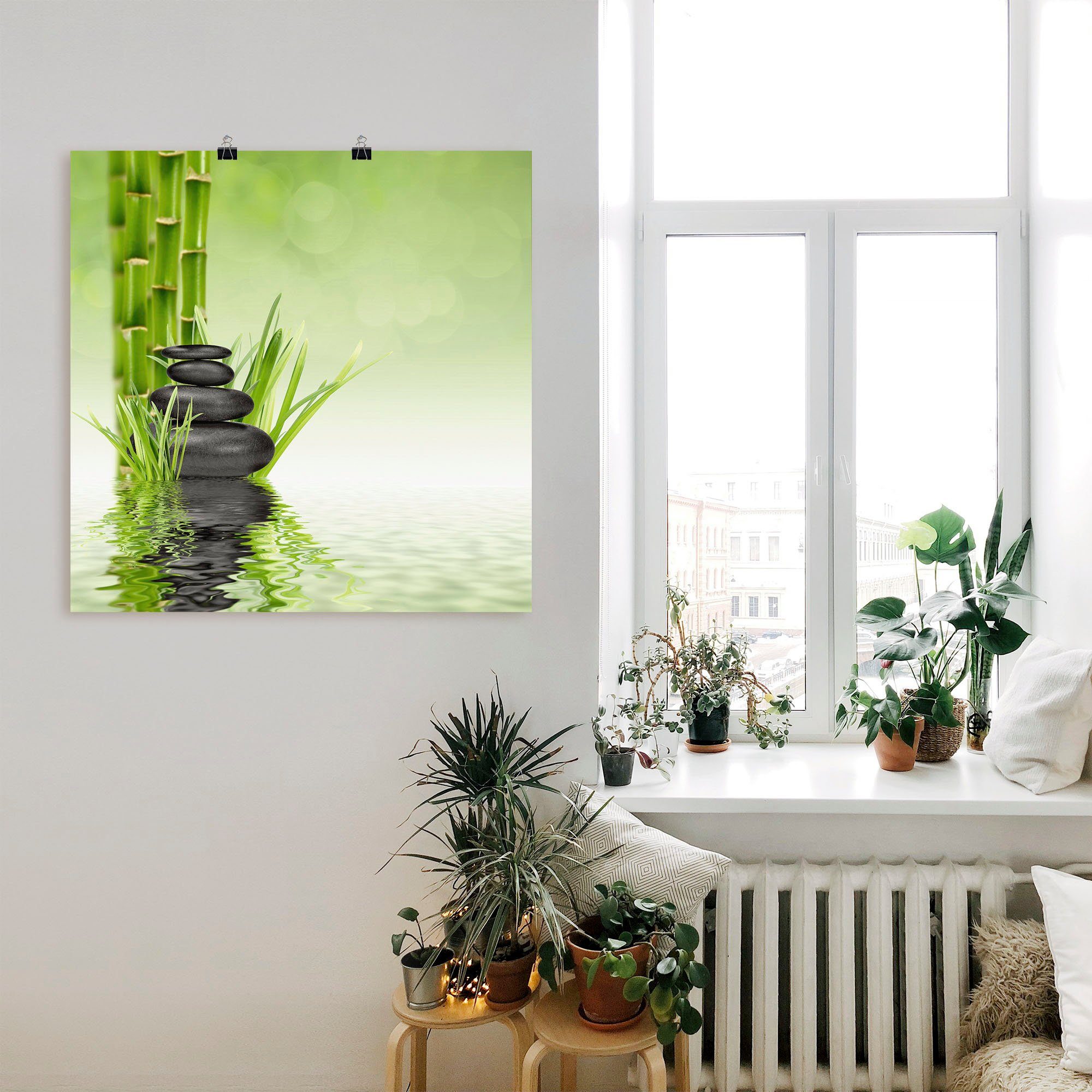 Artland Artprint Spa stenen als artprint van aluminium, artprint voor buiten, artprint op linnen, poster, muursticker