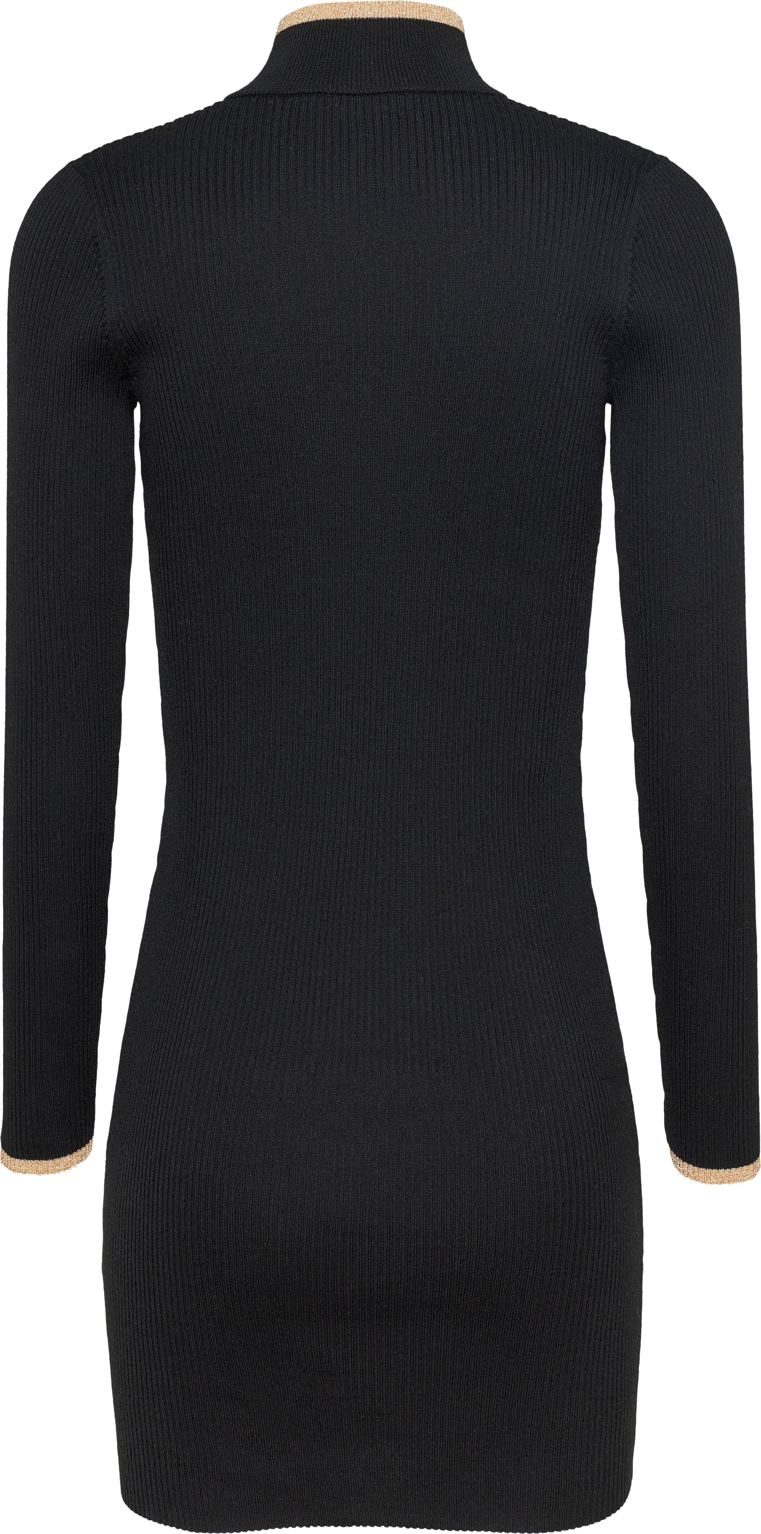 TOMMY JEANS Gebreide jurk TJW METALLIC TIP ZIP SWTR DRESS