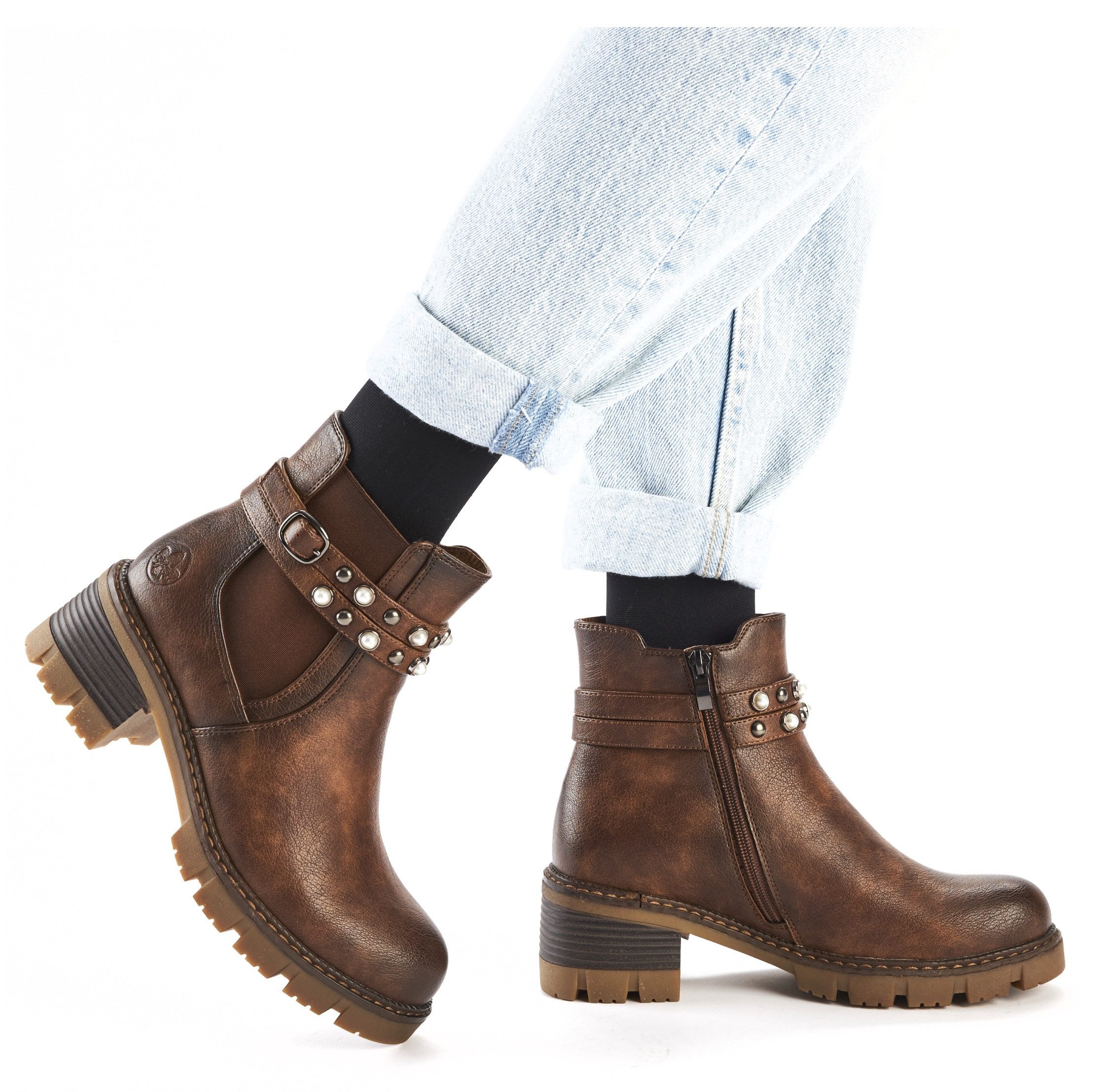 Rieker Winterlaarsjes winterlaarzen, chelseaboots met praktische binnenrits