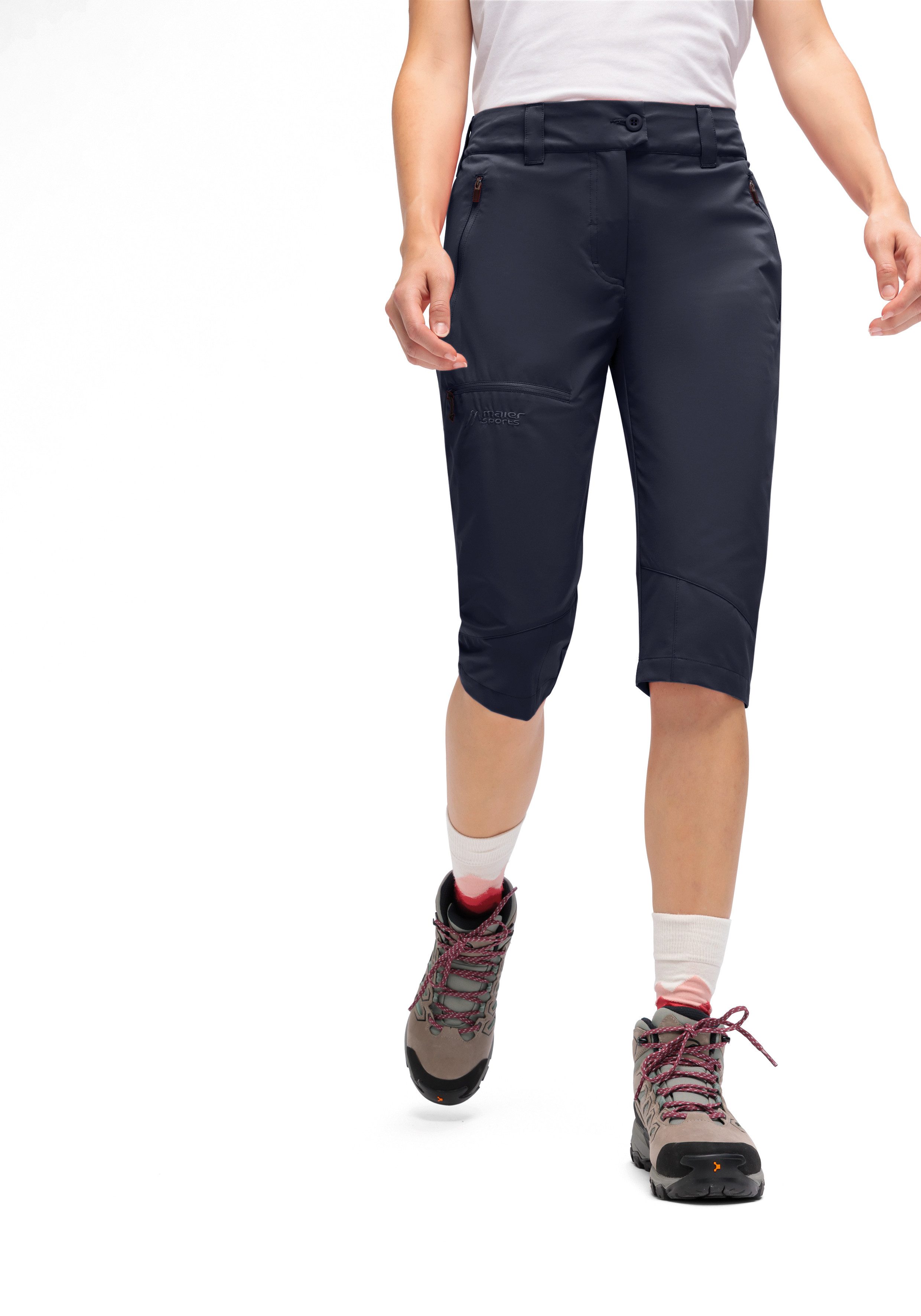Maier Sports Outdoorbroek Lulaka capri loop Dames wandelbroek, elastische functionele broek met 3 zakken, regular fit