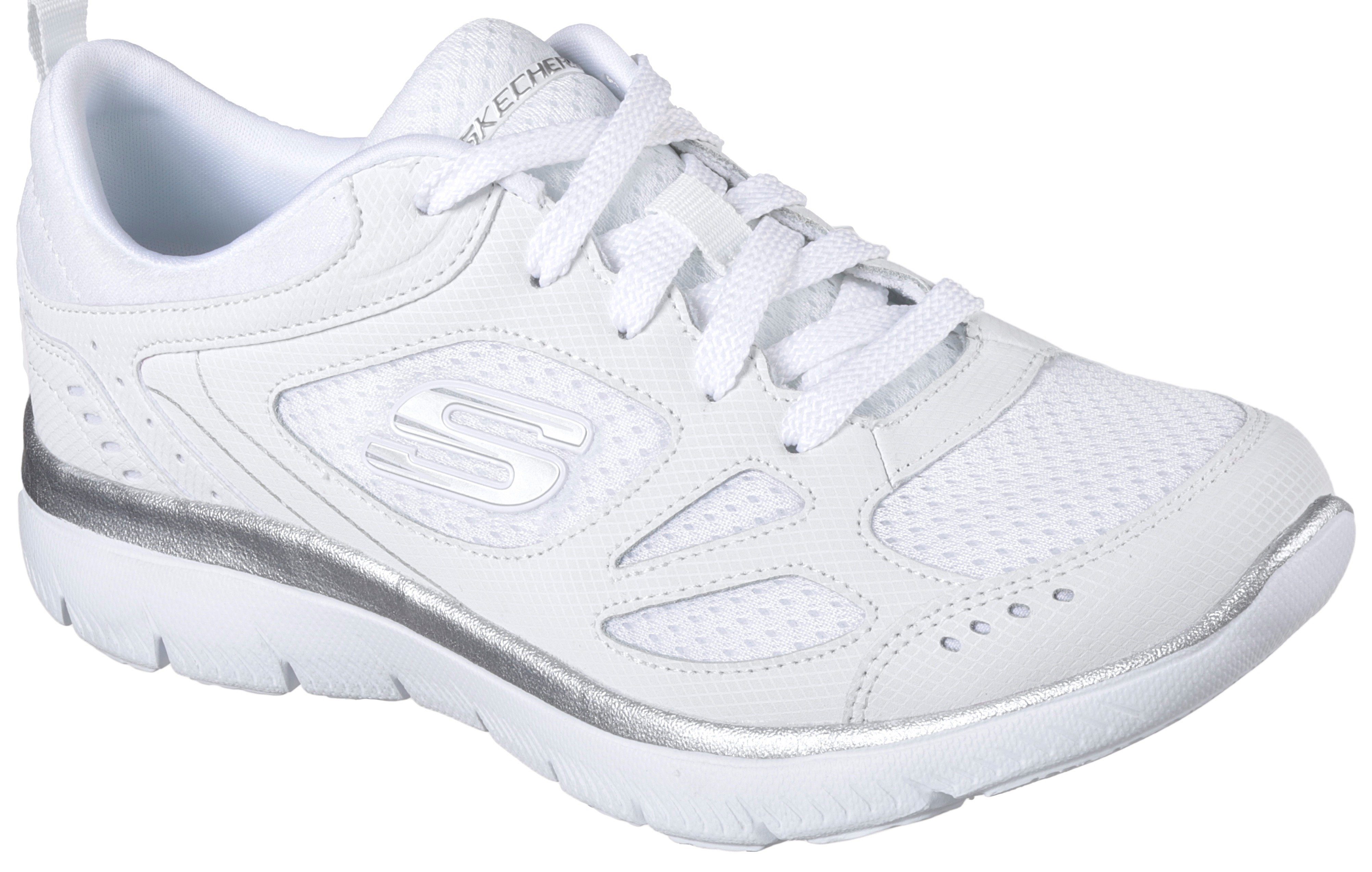 Skechers Sneakers SUMMITS-SUITED Vrijetijdsschoen, trainingsschoen, veterschoen met zachte padding dames schoenen maat 35 EU wit
