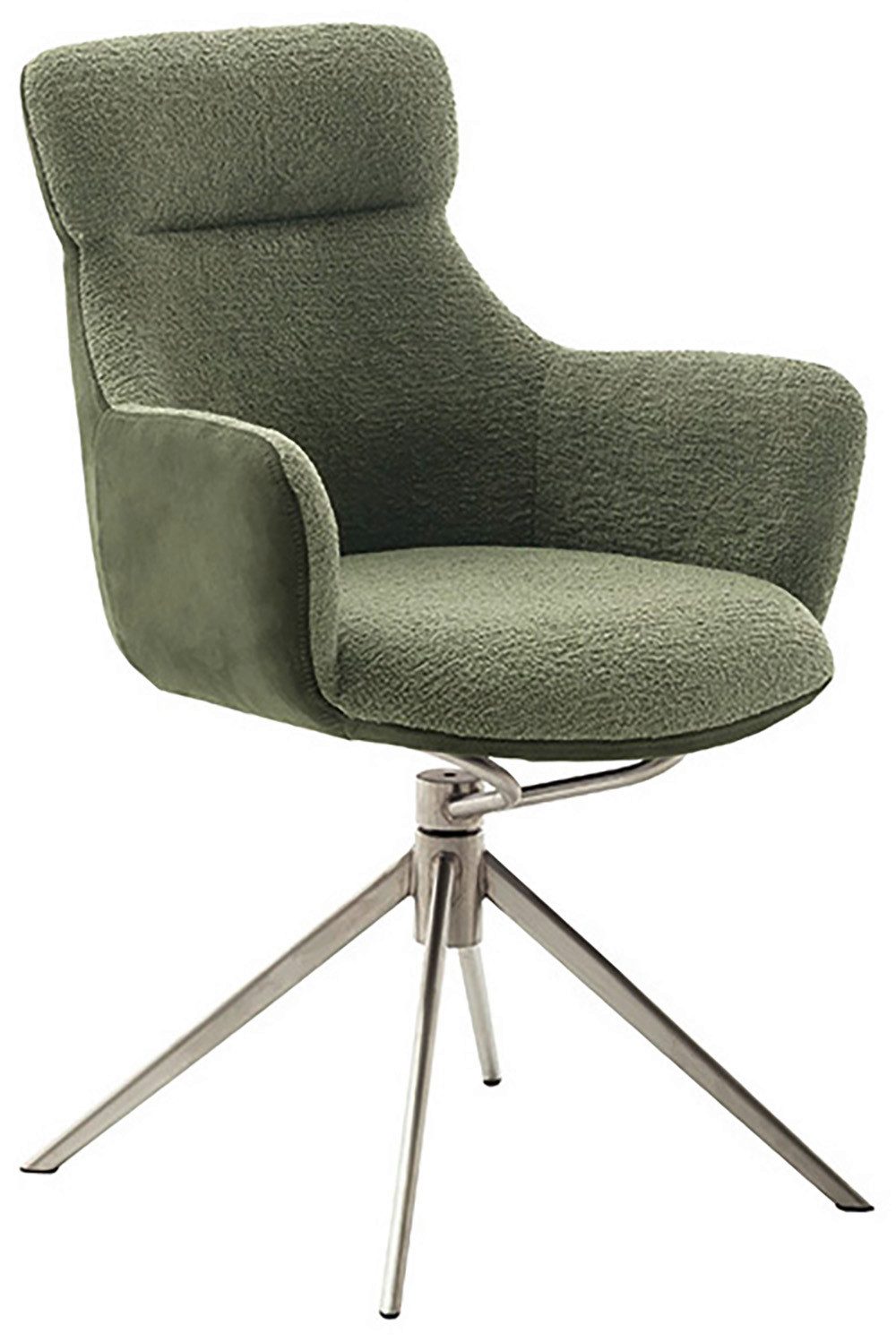 MCA furniture Eetkamerstoel (2-set), draaibaar 360°, draai- & schommelfunctie, zithoogte ca. 50 cm