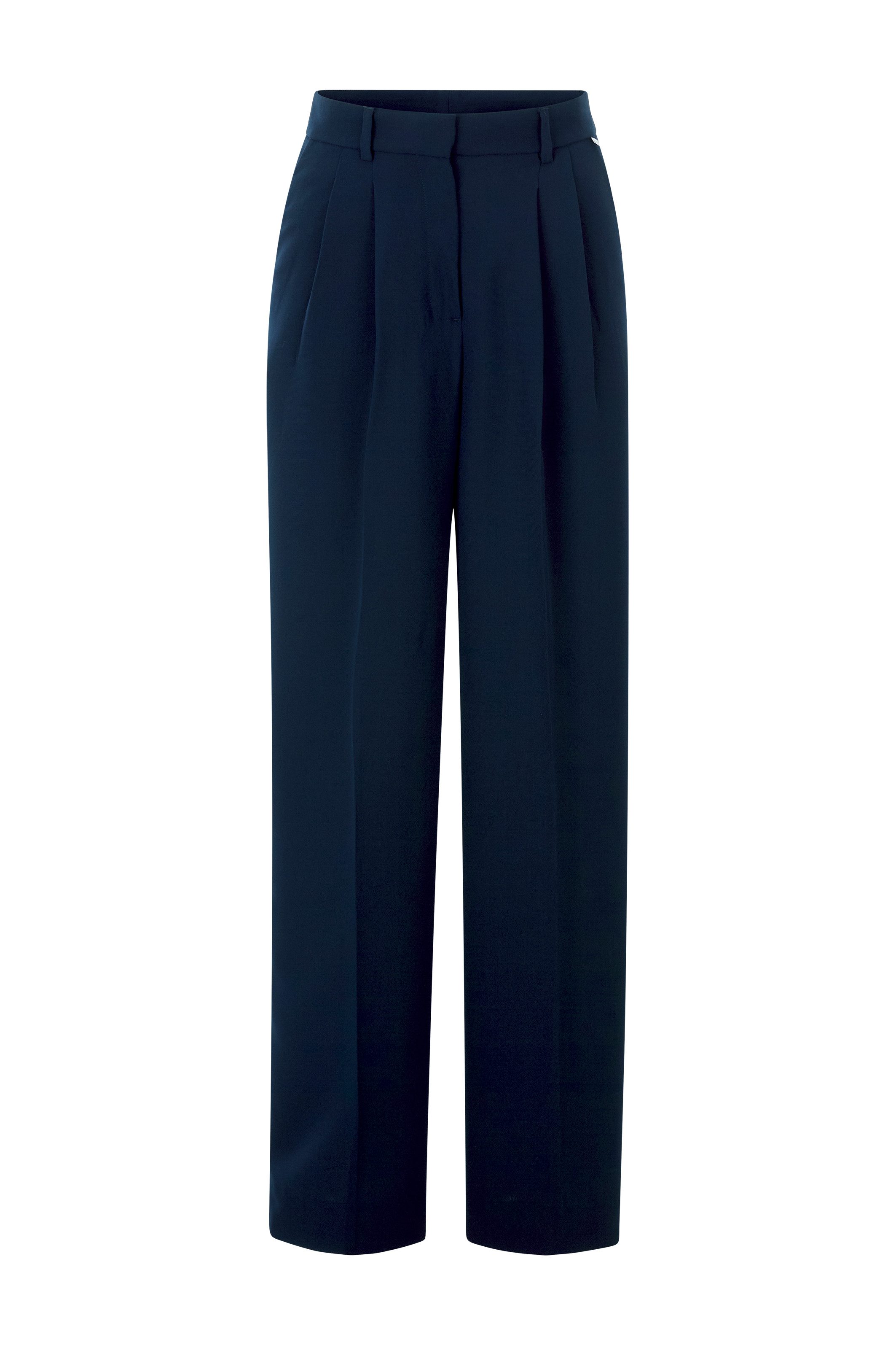 Rich & Royal Pantalon met vouw Met merkenlabel boven de tas